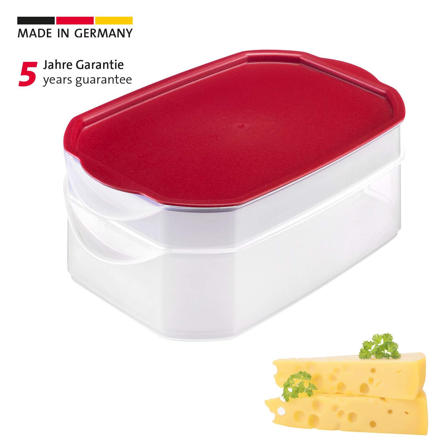 westmark-23482270-set-de-plat-charcuterie-fresh-23-cm-transparent-rouge-avec-2-b image 2