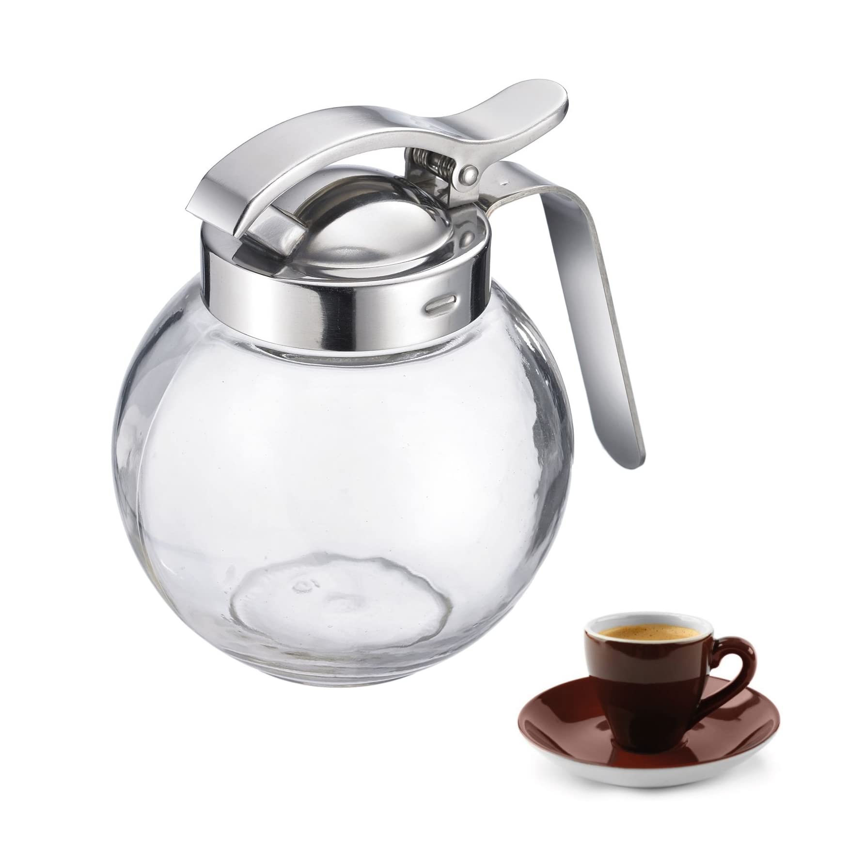 westmark-roma-654022e2-lot-de-6-distributeurs-miel-en-verre-et-acier-inoxydable- image 3