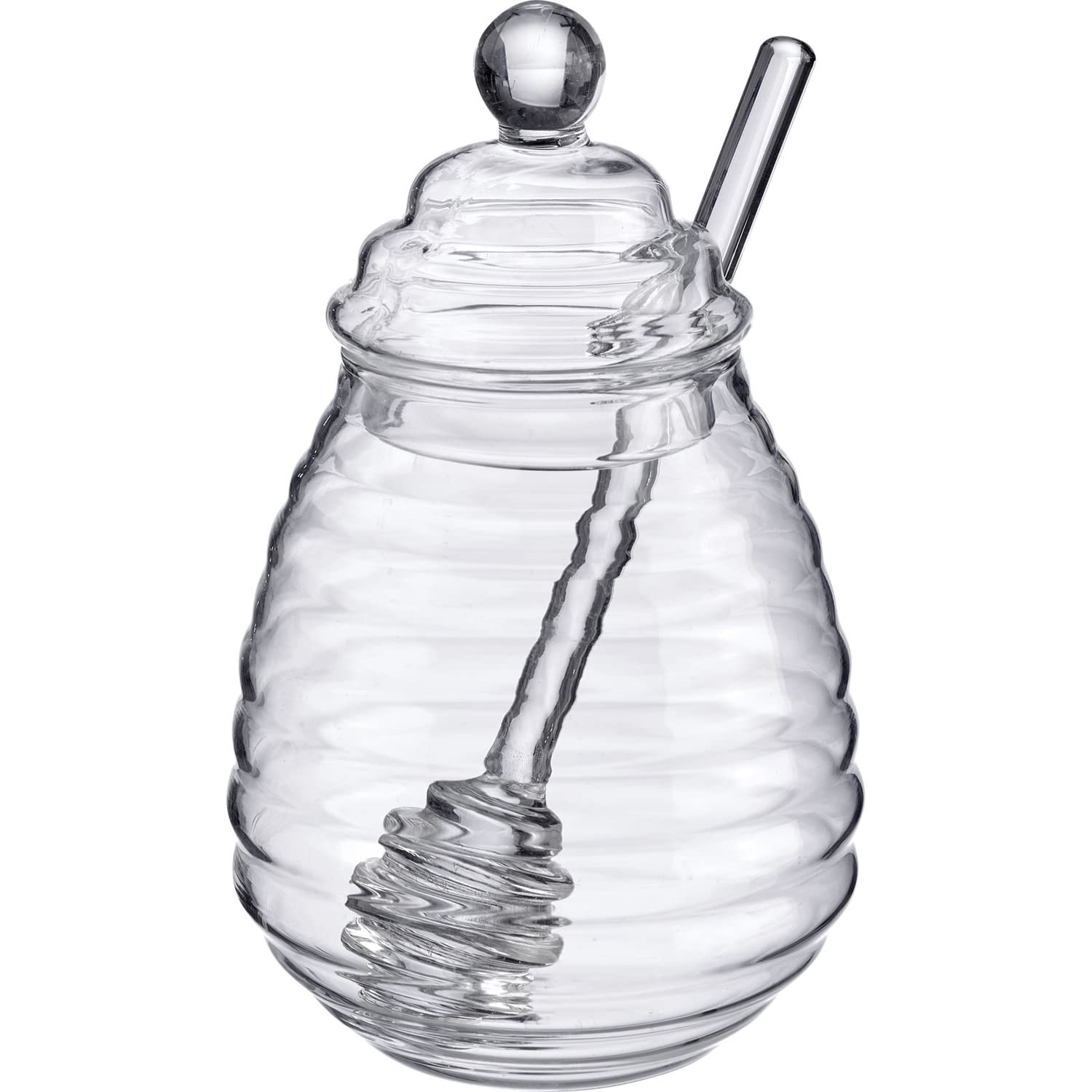 westmark-melli-65142260-pot-miel-en-verre-borosilicate-400-ml-avec-couvercle-et- image 1