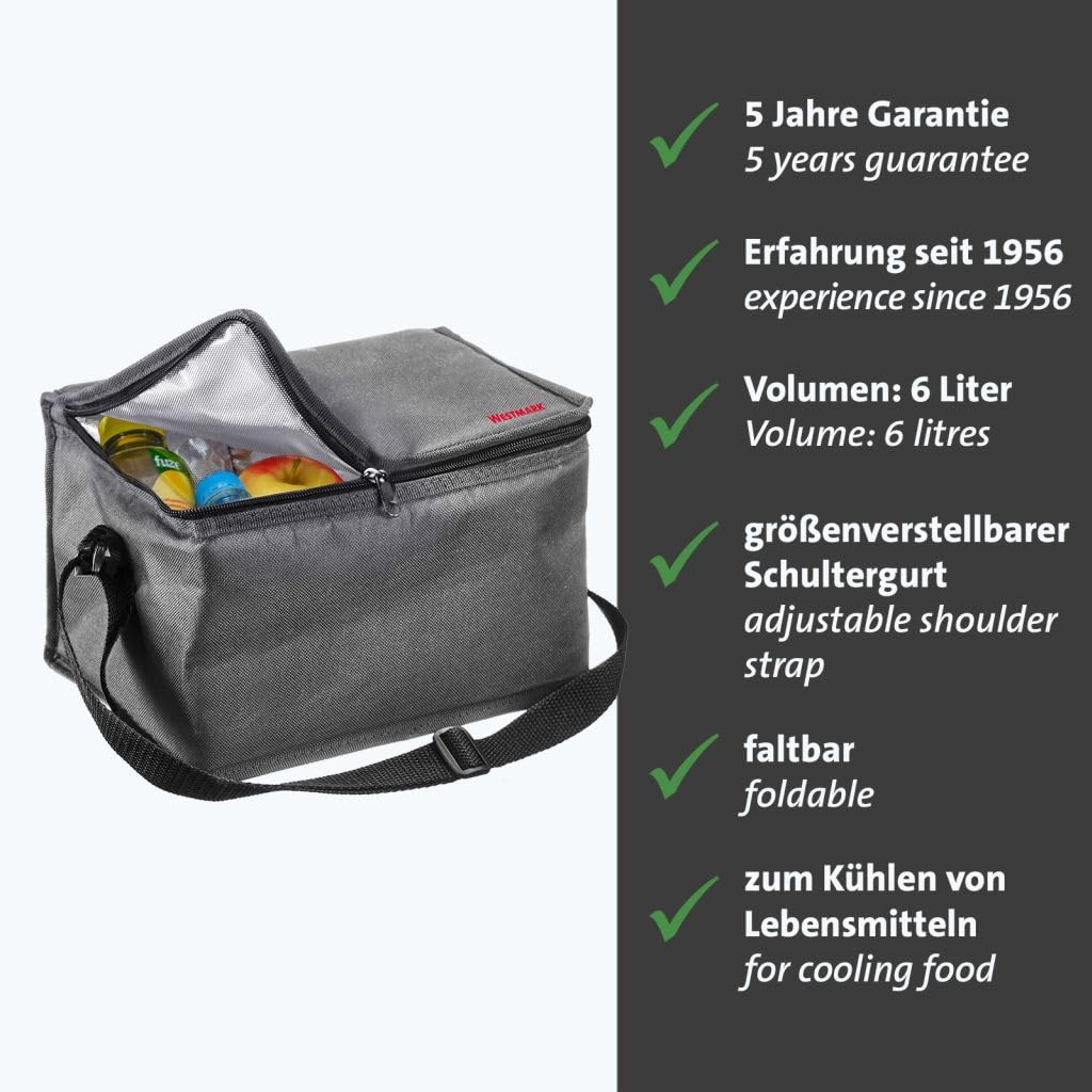 westmark-sac-isotherme-gerda-6-l-pliable-coton-et-doublure-aluminium-bandouli-re image 2
