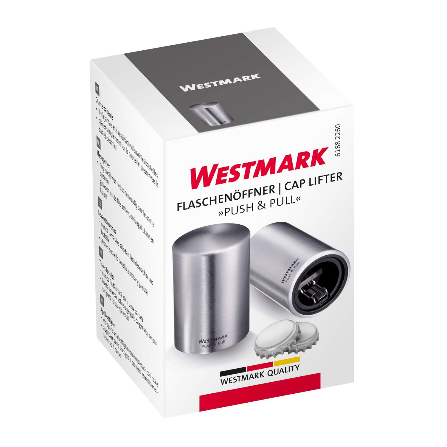 westmark-push-pull-ouvre-bouteille-automatique-pour-capsules-couronne-aluminium- image 7