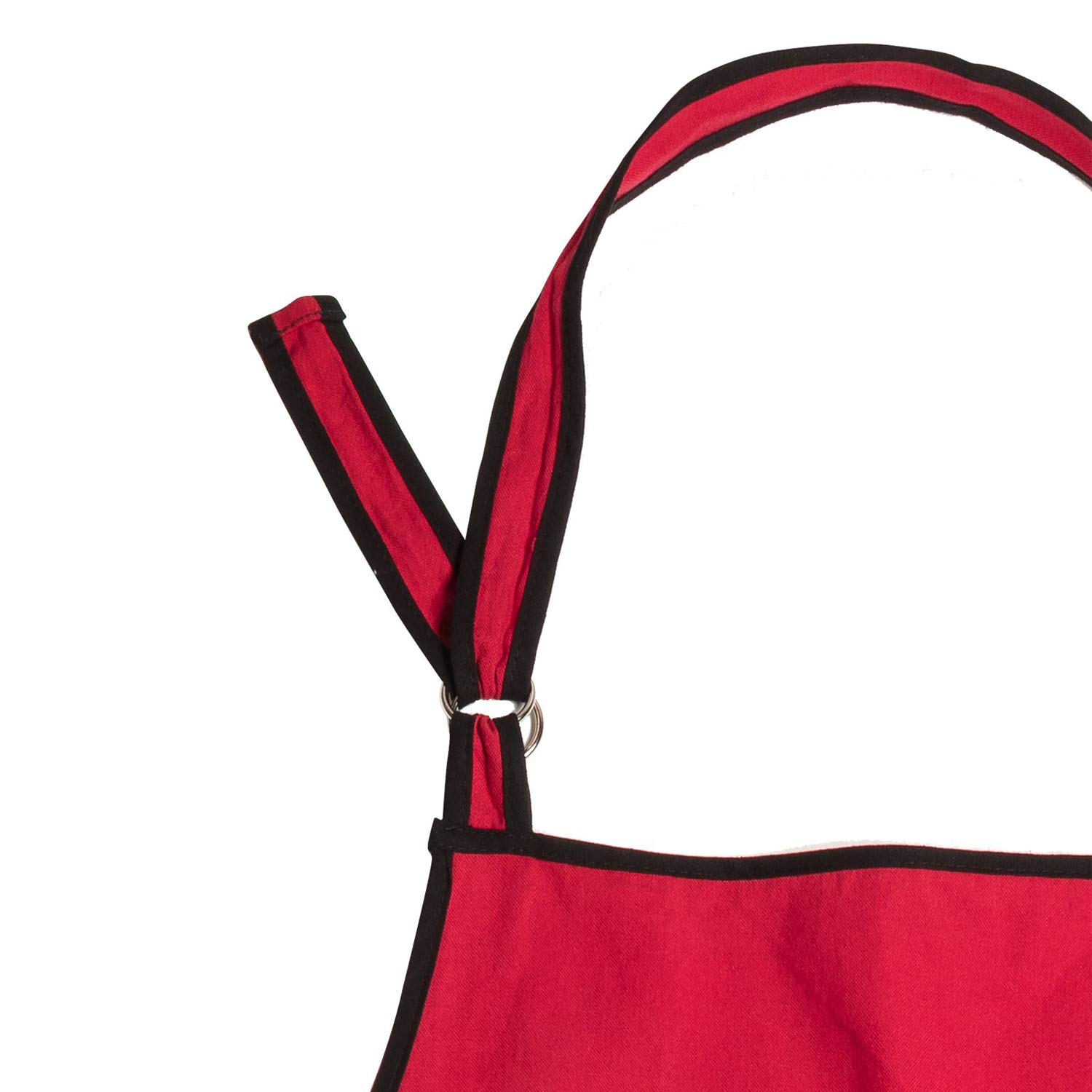westmark-tablier-de-cuisine-et-barbecue-en-coton-rouge-noir-col-r-glable-avec-po image 5
