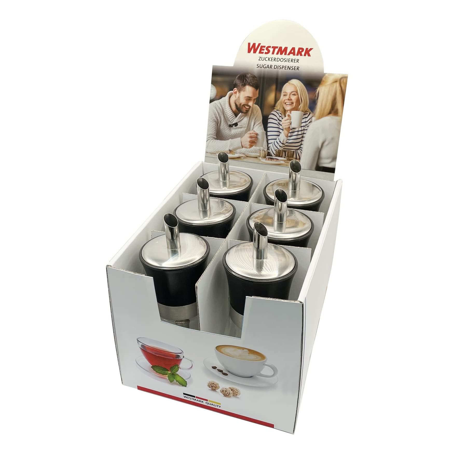 westmark-63592611-pr-sentoir-sucre-avec-6-dosettes-capacit-190-ml-verre-acier-in image 3
