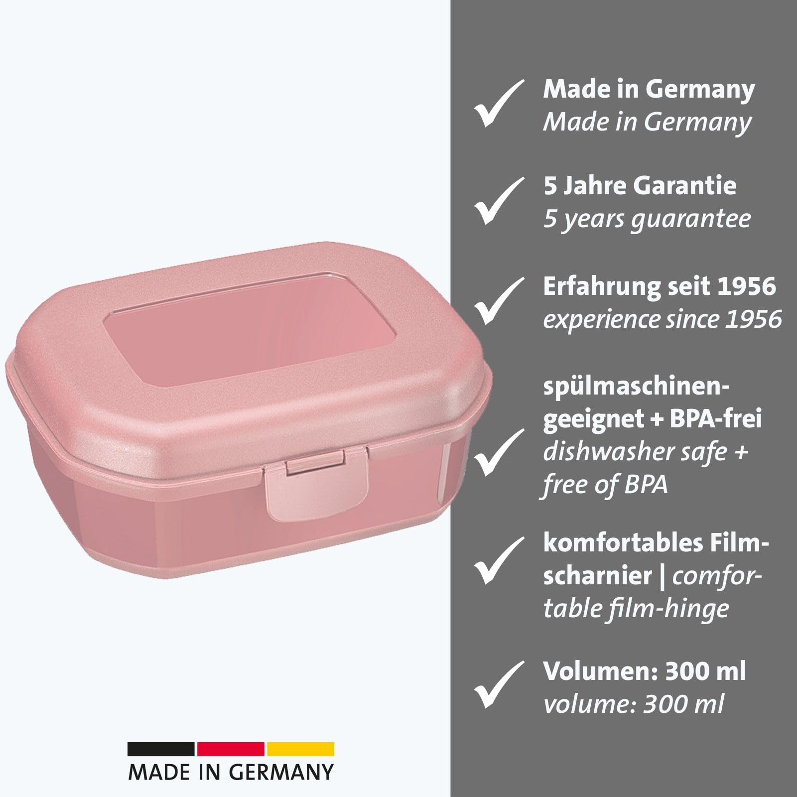 westmark-2352227p-bo-te-snack-maxi-rose-bo-te-herm-tique-fermeture-clic-hauteur- image 2