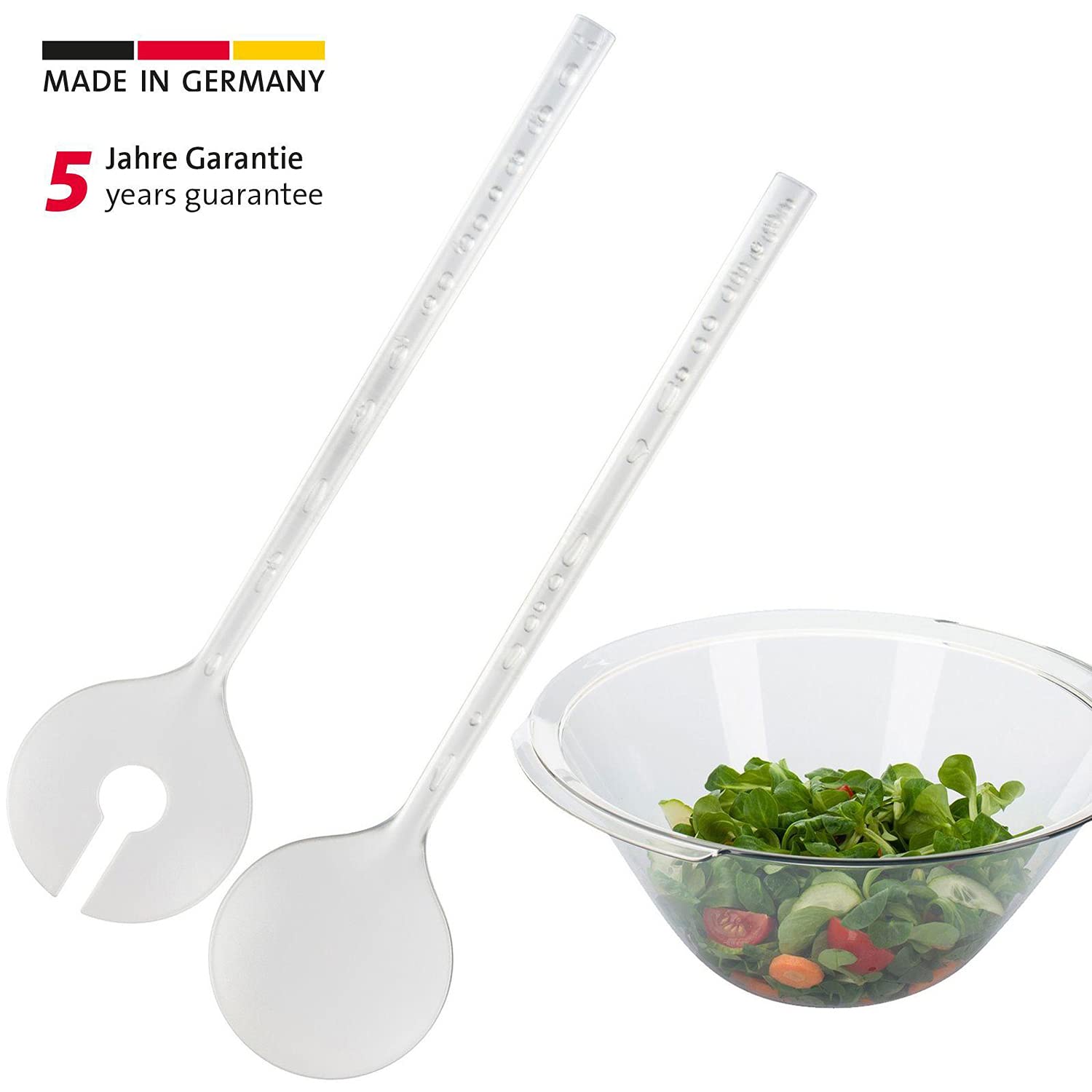 westmark-20922270-couverts-salade-bubbles-lot-de-2-27-5-cm-plastique-san-transpa image 2