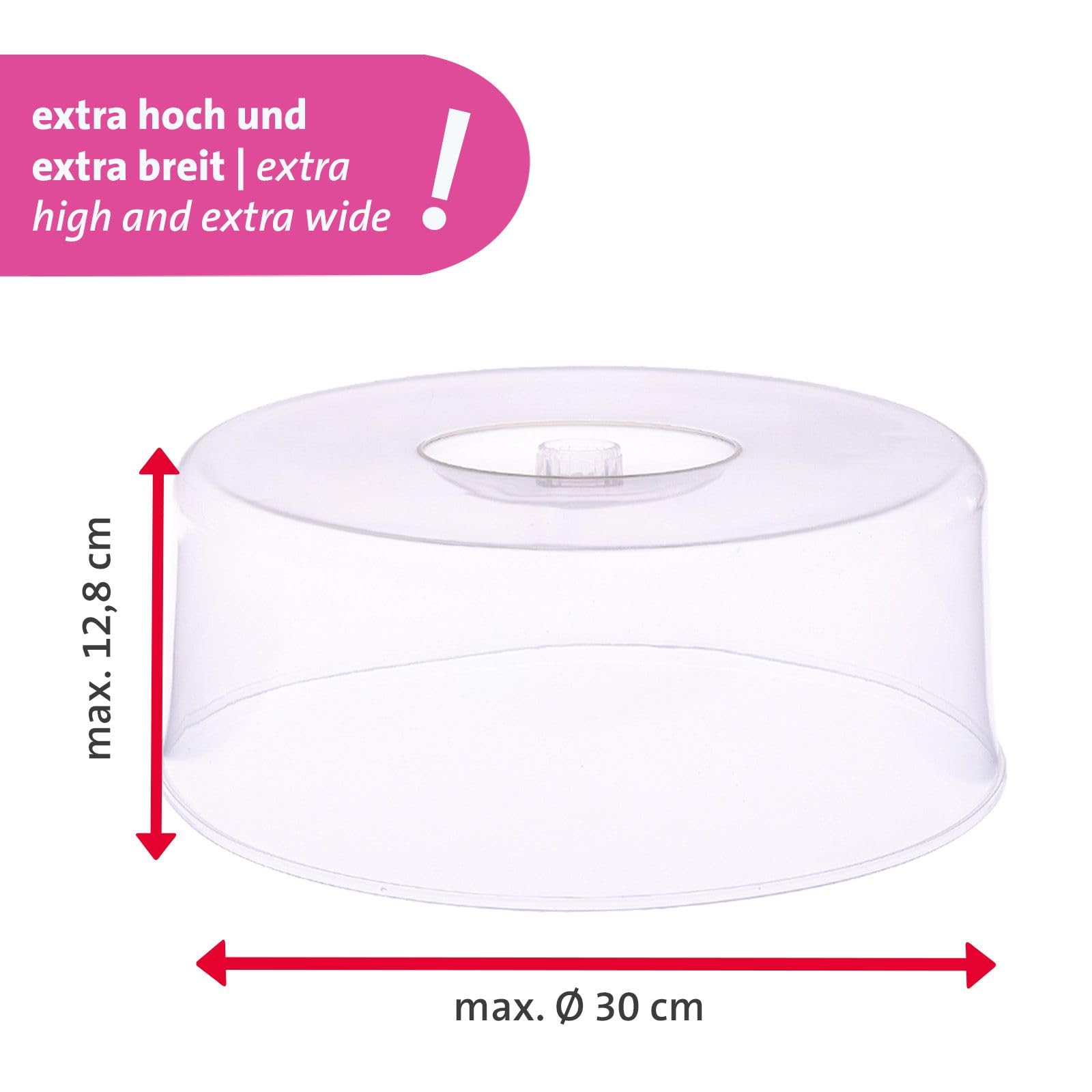 westmark-2-cloches-g-teau-30-cm-avec-poign-e-hauteur-12-8-cm-plastique-pp-transp image 6