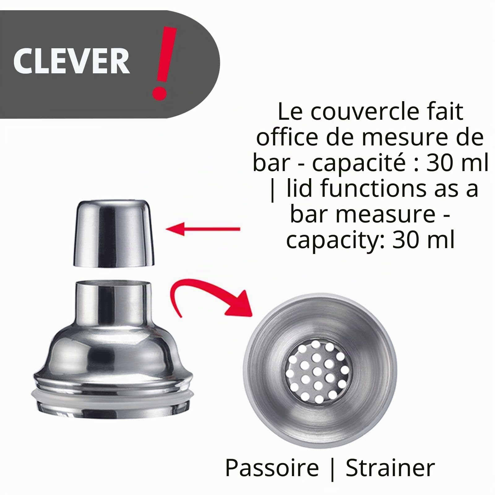 westmark-sam-shaker-cocktail-avec-chelle-et-passoire-int-gr-e-acier-inoxydable-1 image 4