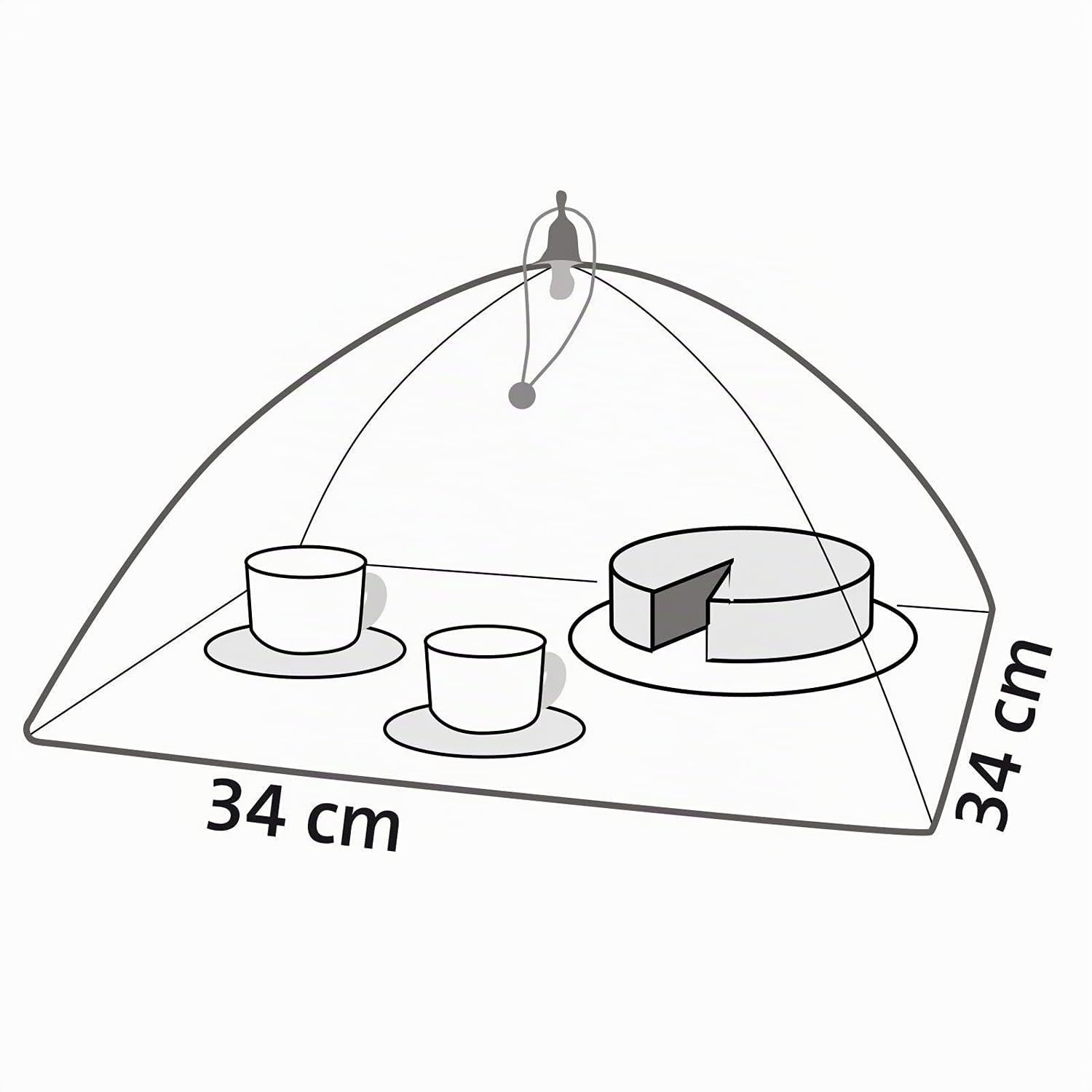 westmark-23282230-cloche-nourriture-pliable-34-x-34-cm-maille-fine-plastique-bla image 2