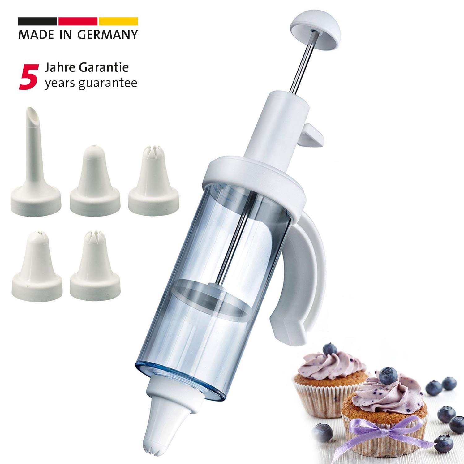 westmark-seringue-de-d-coration-beignets-seringue-garnir-180-ml-avec-5-douilles- image 2