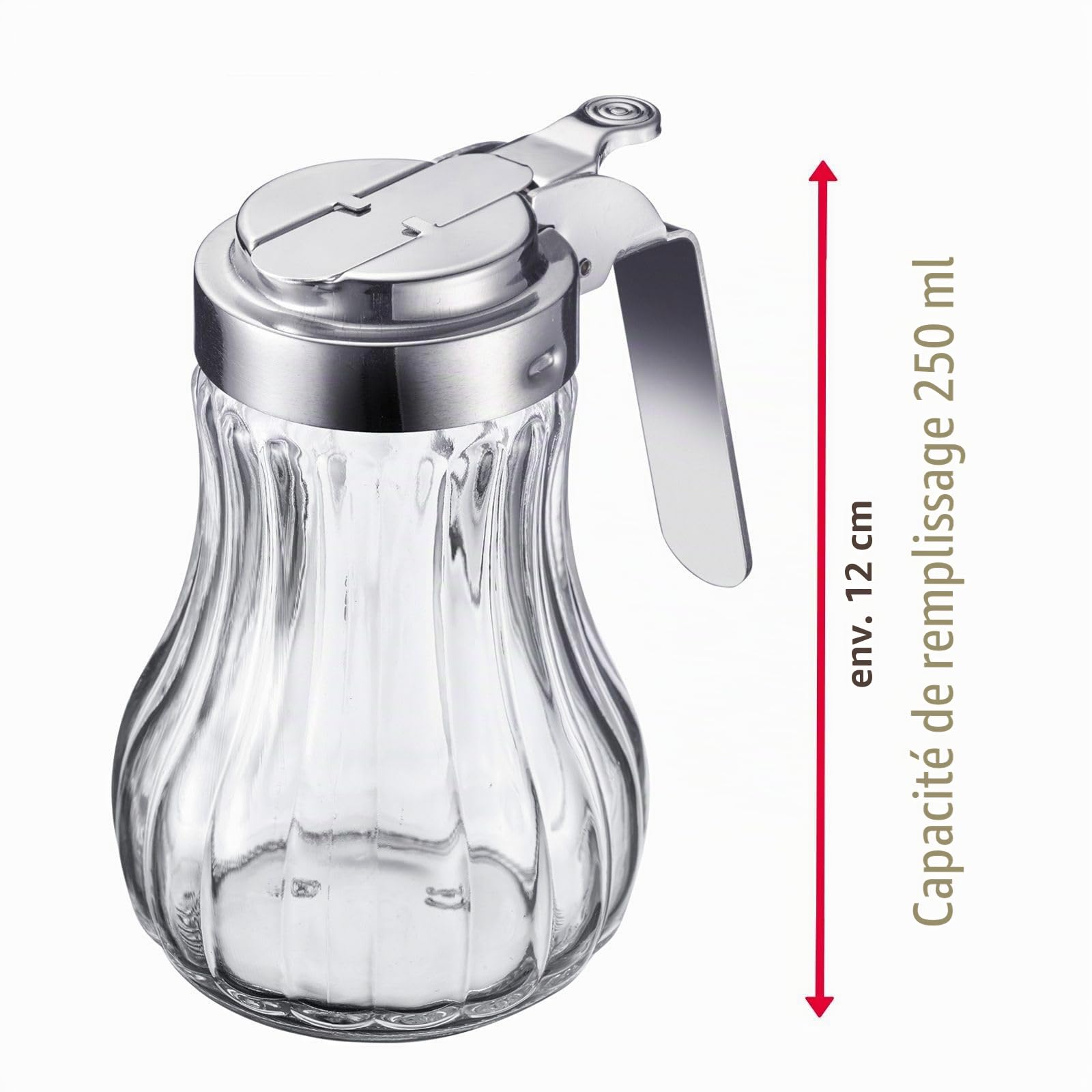 westmark-berlin-65302260-distributeur-de-cr-me-miel-250-ml-verre-acier-inoxydabl image 6