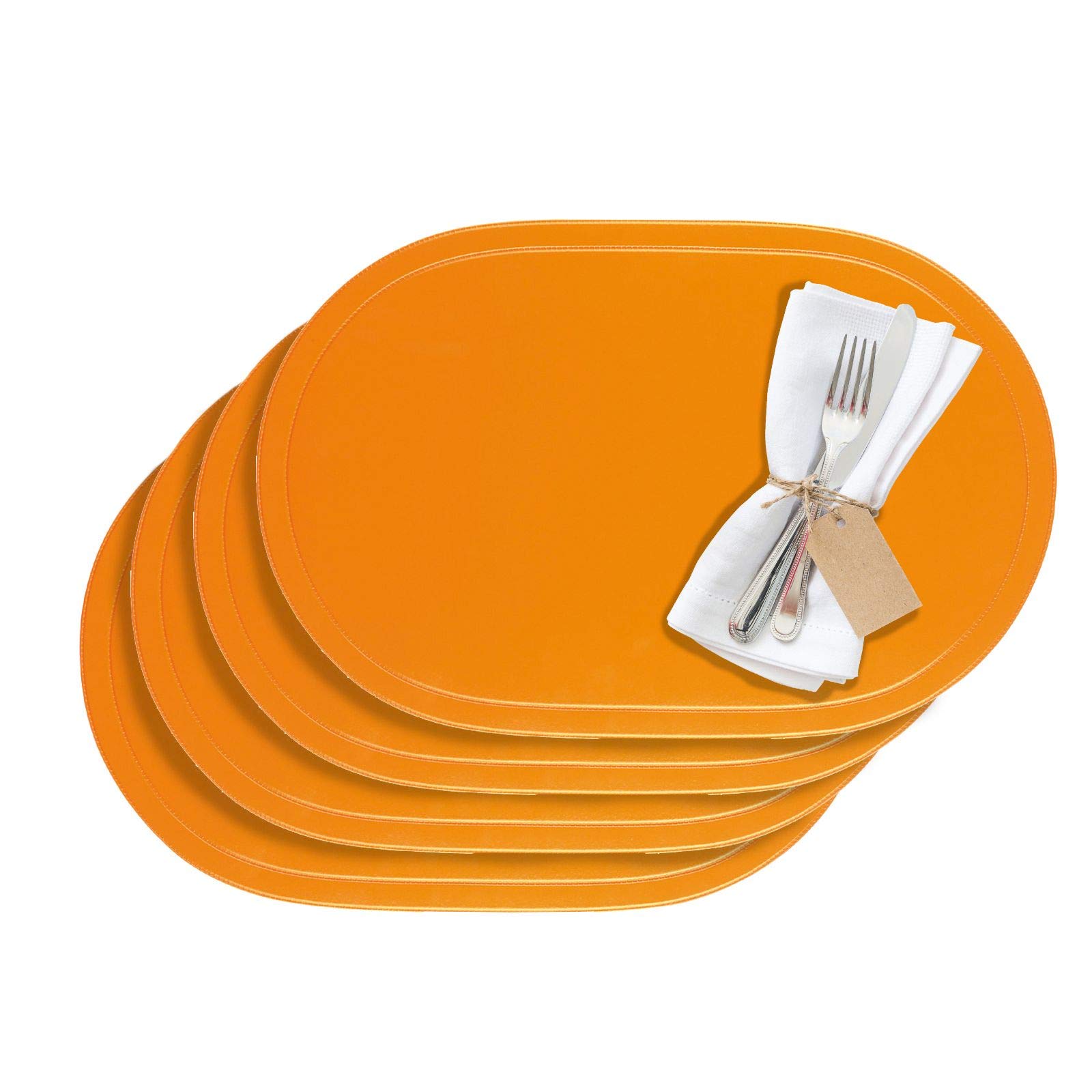 westmark-saleen-fun-set-de-4-sets-de-table-vinyle-45-5-x-29-cm-orange-0105810115 image 1