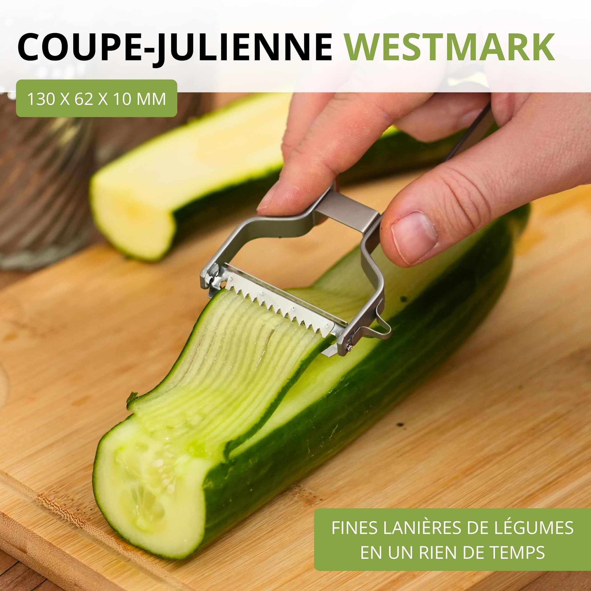westmark-coupe-l-gumes-julienne-en-acier-inoxydable-lame-dentel-e-droitiers-et-g image 2