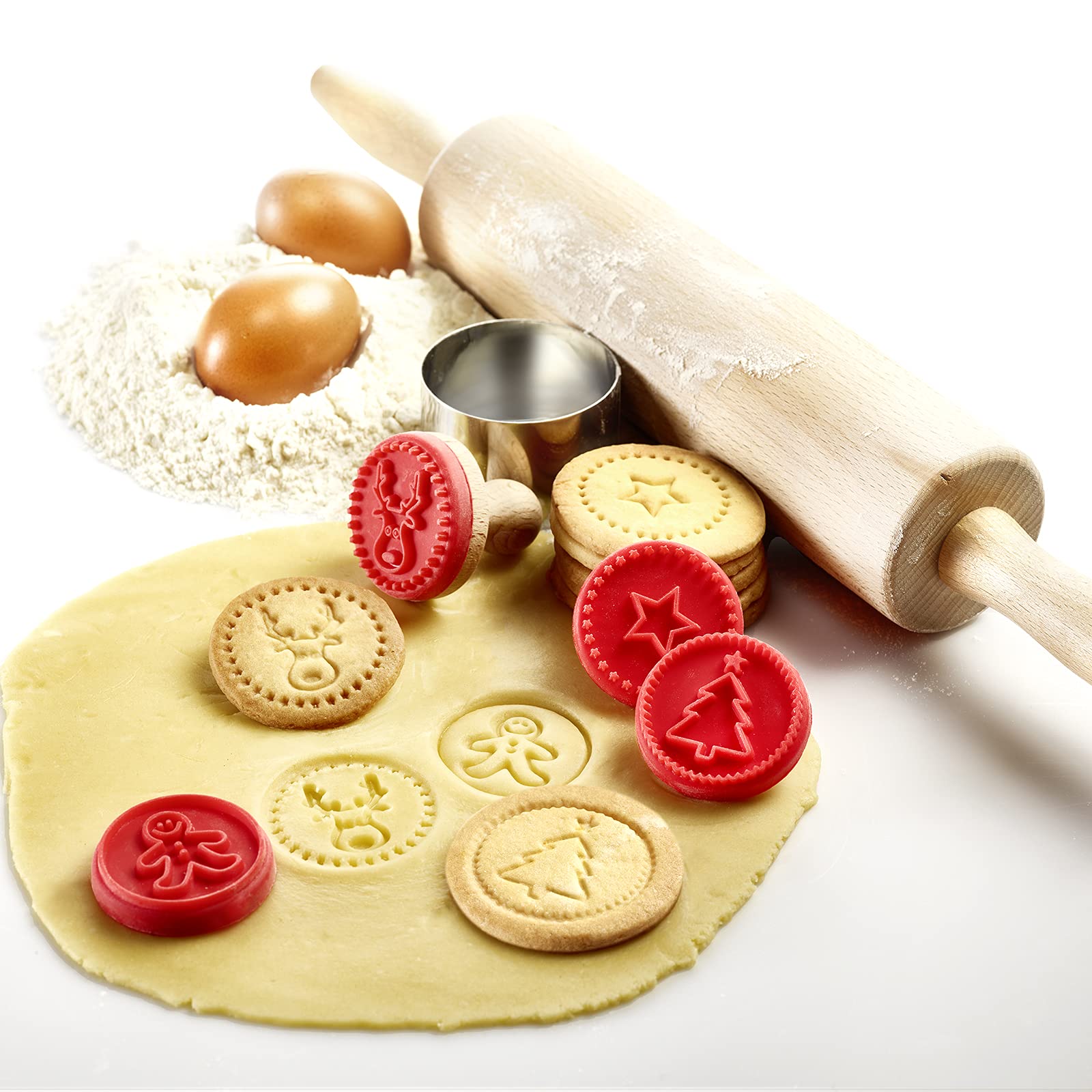 westmark-30352260-set-de-6-tampons-biscuits-avec-4-motifs-de-no-l-5-cm-acier-ino image 6