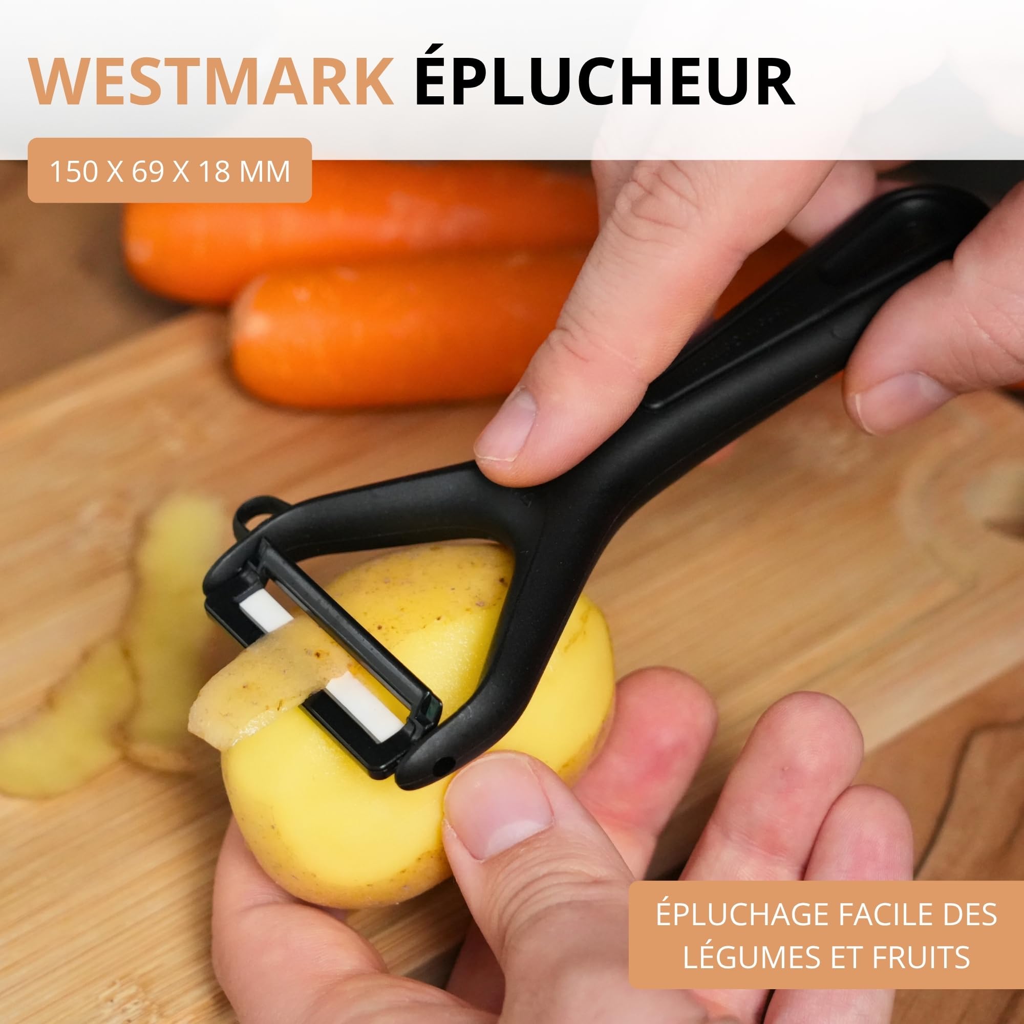 westmark-plucheur-de-l-gumes-et-asperges-gentle-avec-lame-c-ramique-mobile-et-em image 2