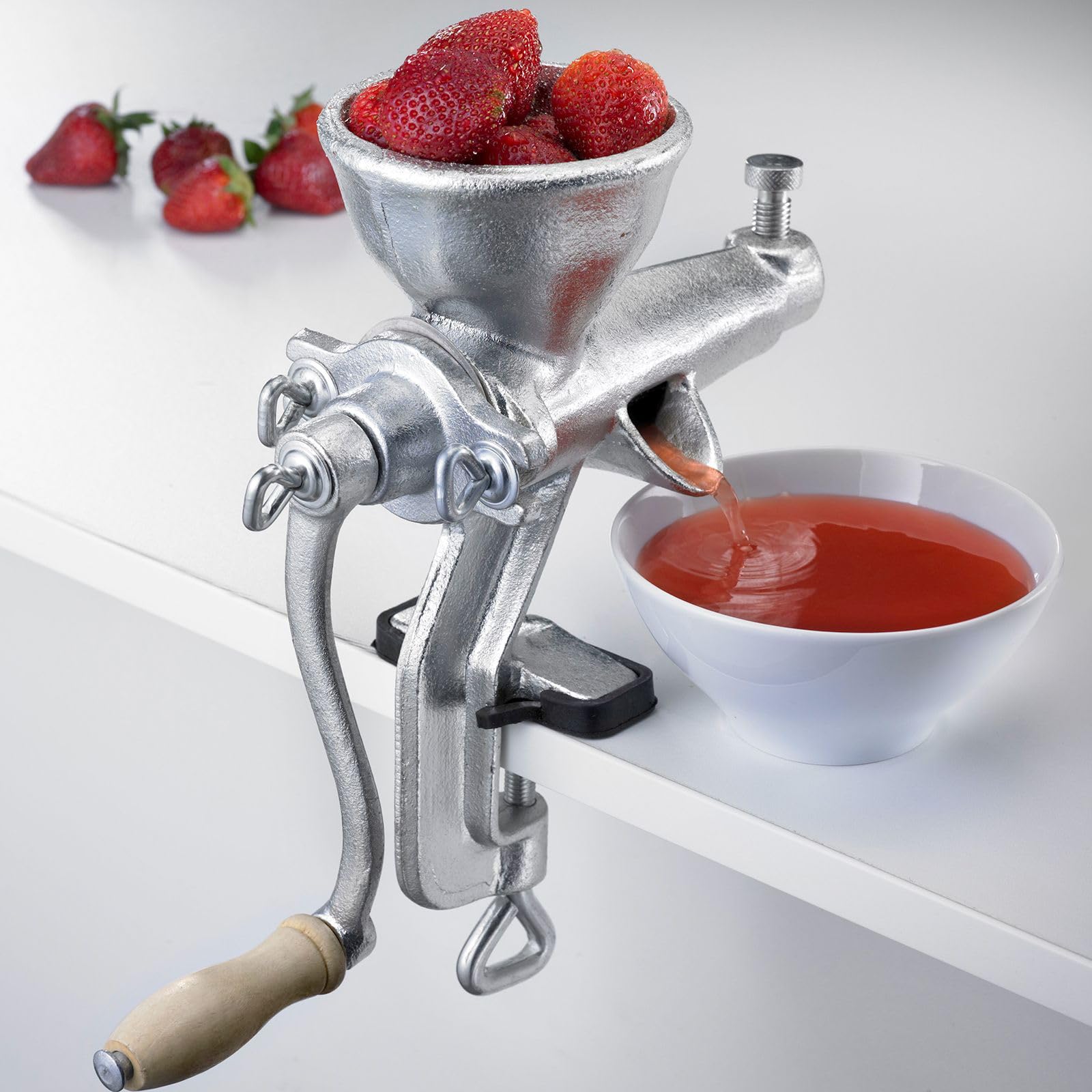 westmark-presse-jus-et-fraises-starke-else-avec-serre-joint-vis-acier-argent-974 image 3