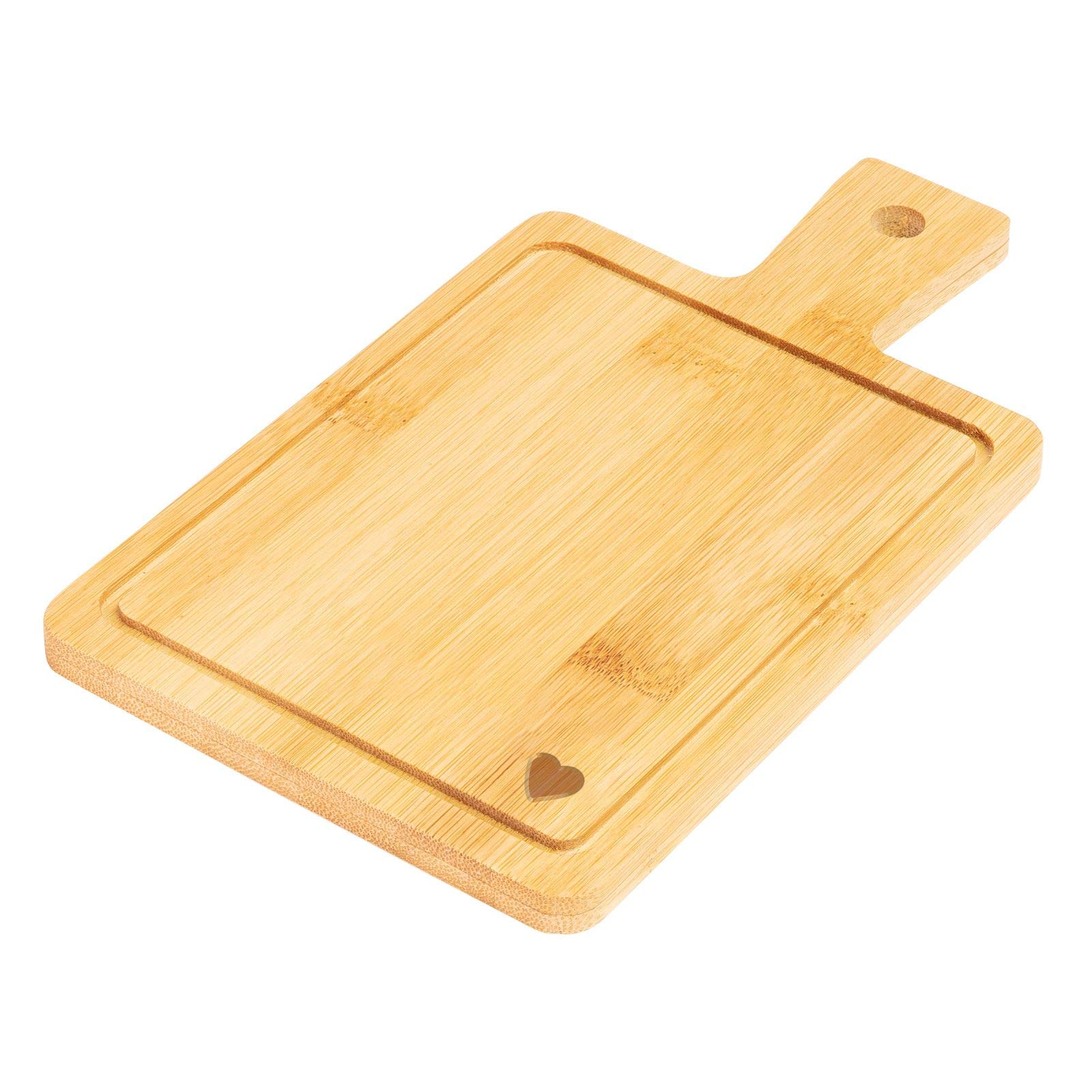 westmark-friends-lot-de-4-plateaux-tapas-en-bambou-19-x-11-cm-motif-c-ur-grav image 2