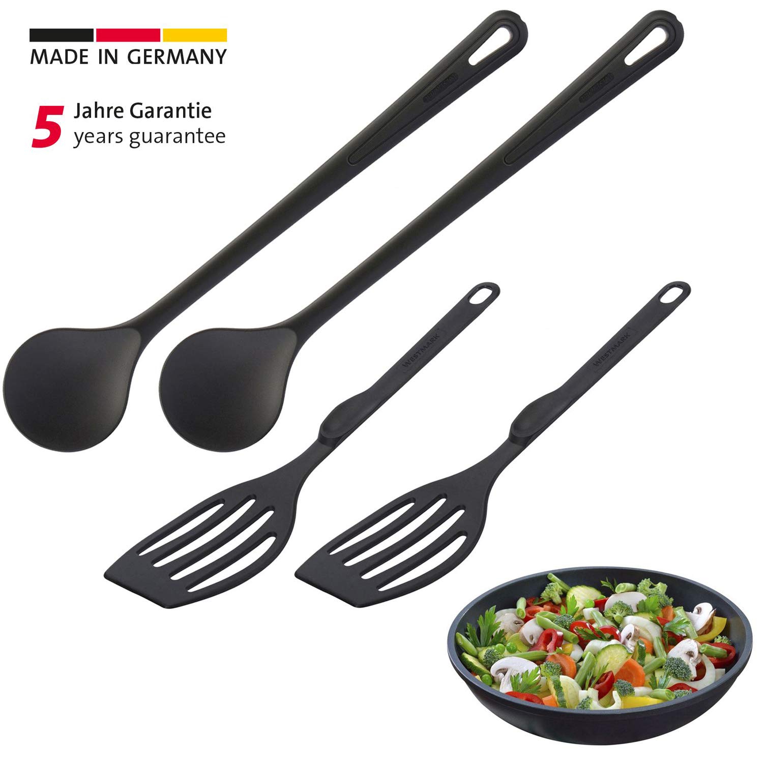 westmark-gentle-flonal-set-d-ustensiles-4-pi-ces-2-spatules-2-cuill-res-remuer-p image 2