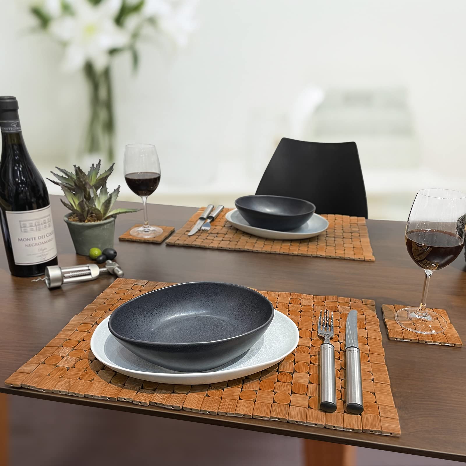 westmark-saleen-mosaik-set-de-table-en-bambou-fait-main-carr-45-x-30-cm-brun image 6