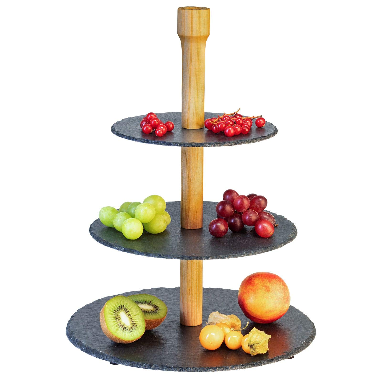 westmark-tapas-friends-pr-sentoir-3-tages-en-ardoise-naturelle-avec-100-mini-piq image 4