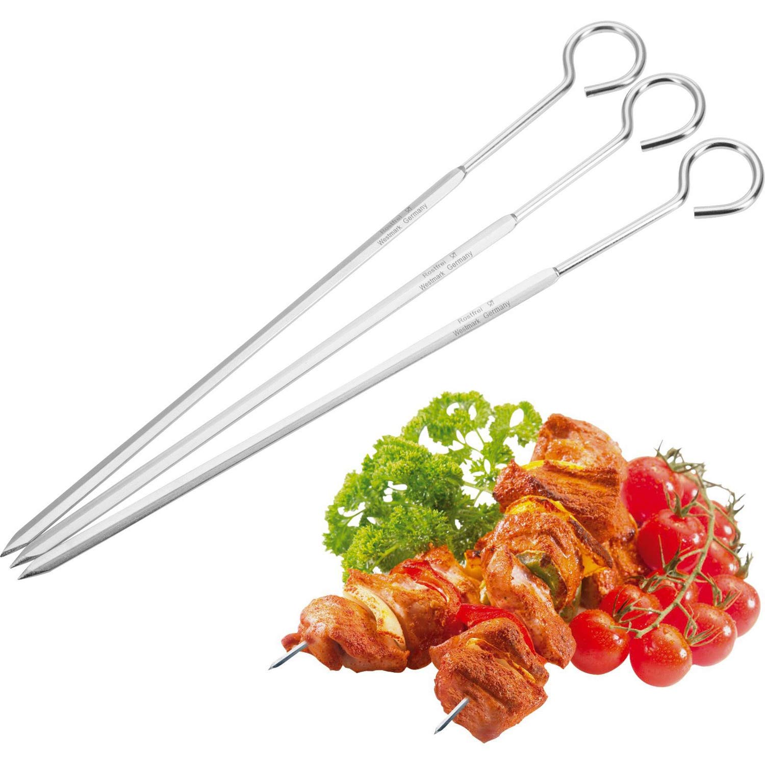 westmark-piques-brochettes-23-cm-acier-inoxydable-lot-de-3-r-f-12602270 image 2