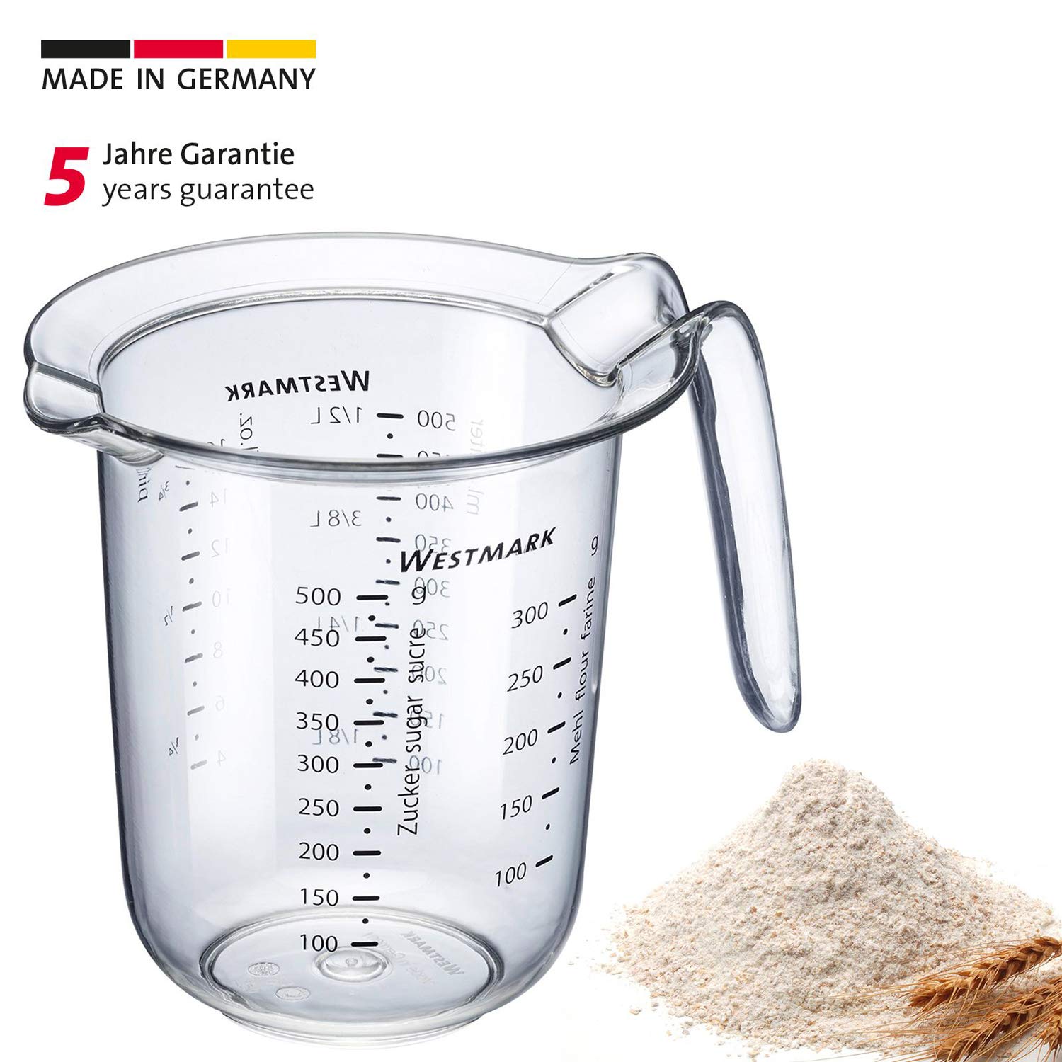 westmark-cruche-mesureur-0-5-l-avec-graduations-multilingues-plastique-transpare image 2