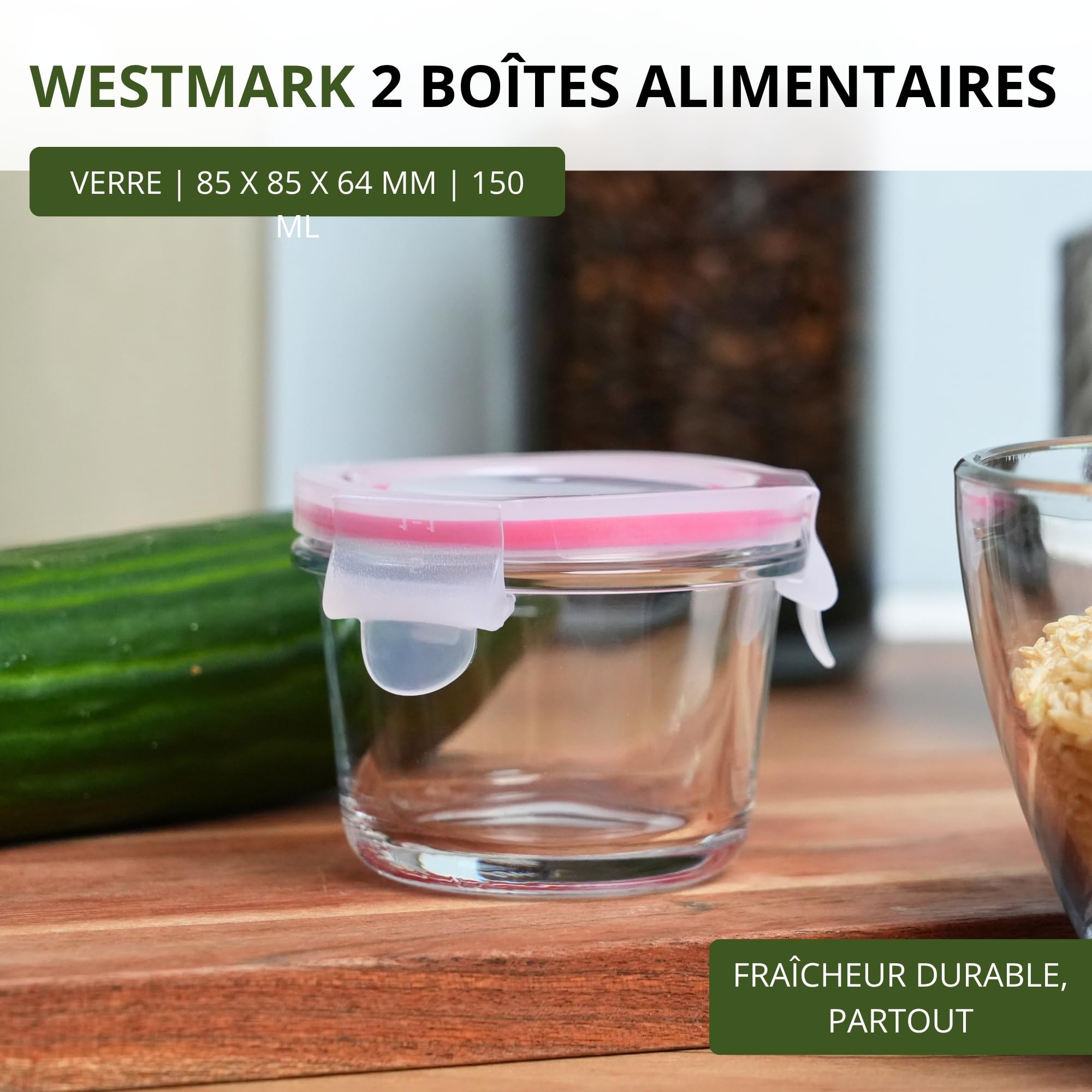 westmark-233122e3-lot-de-2-bo-tes-de-conservation-rondes-en-verre-150-ml-avec-co image 2
