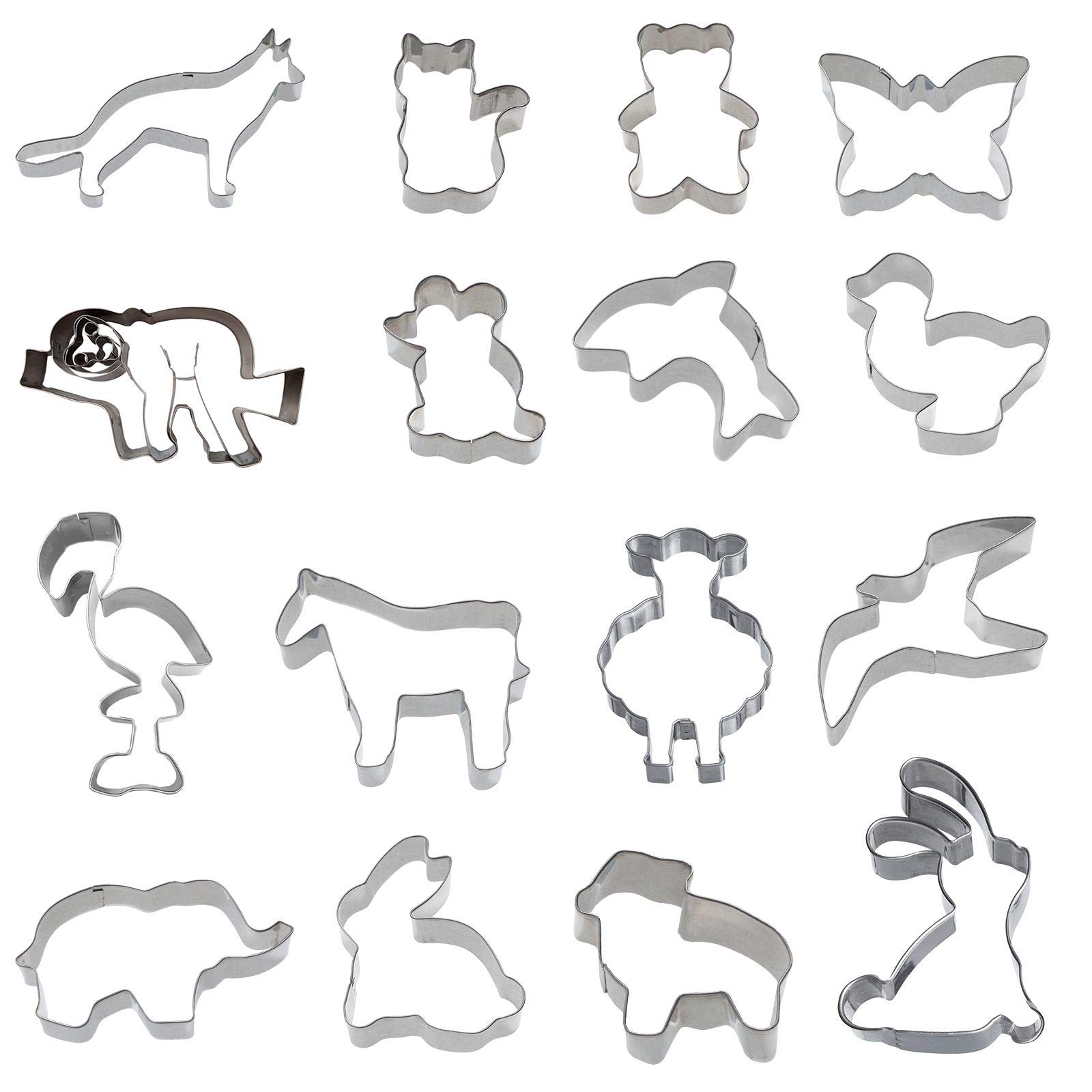 westmark-360022e6-set-de-16-emporte-pi-ces-animaux-en-acier-inoxydable-5-10-cm image 1