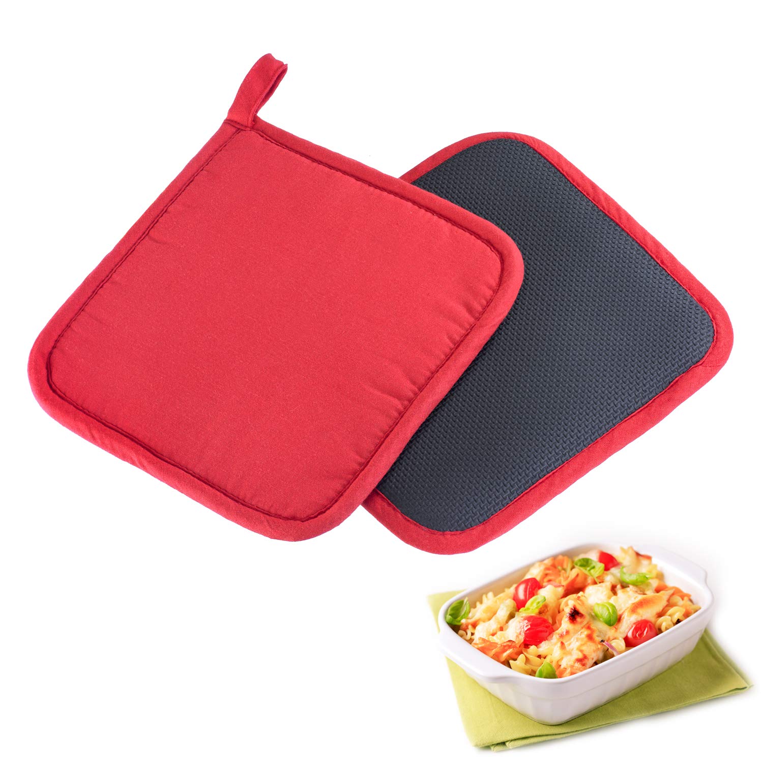 westmark-set-de-2-maniques-carr-es-15622270-coton-et-n-opr-ne-antid-rapant-r-sis image 2