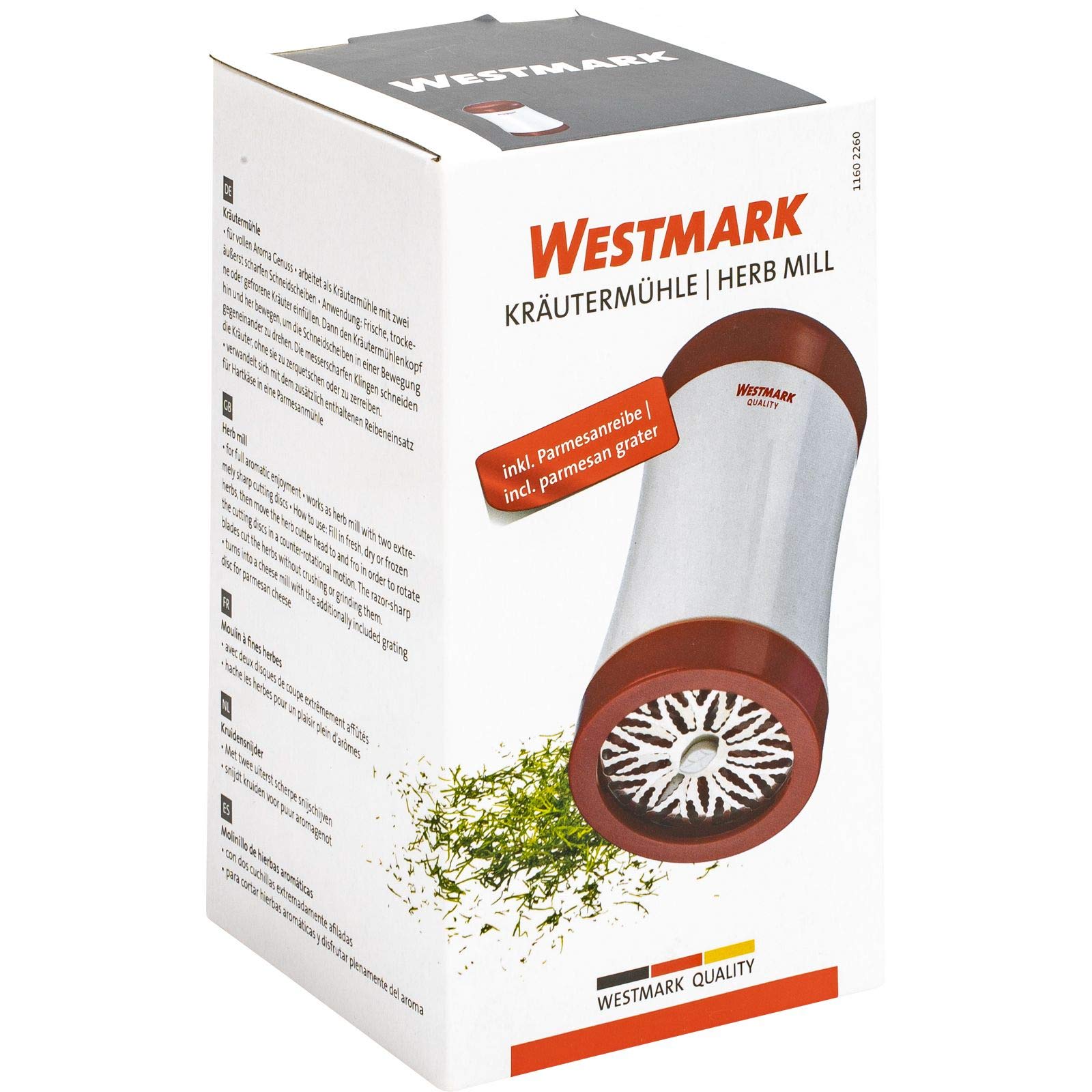 westmark-11602260-hachoir-herbes-r-pe-parmesan-2-en-1-disques-de-rechange-inclus image 8