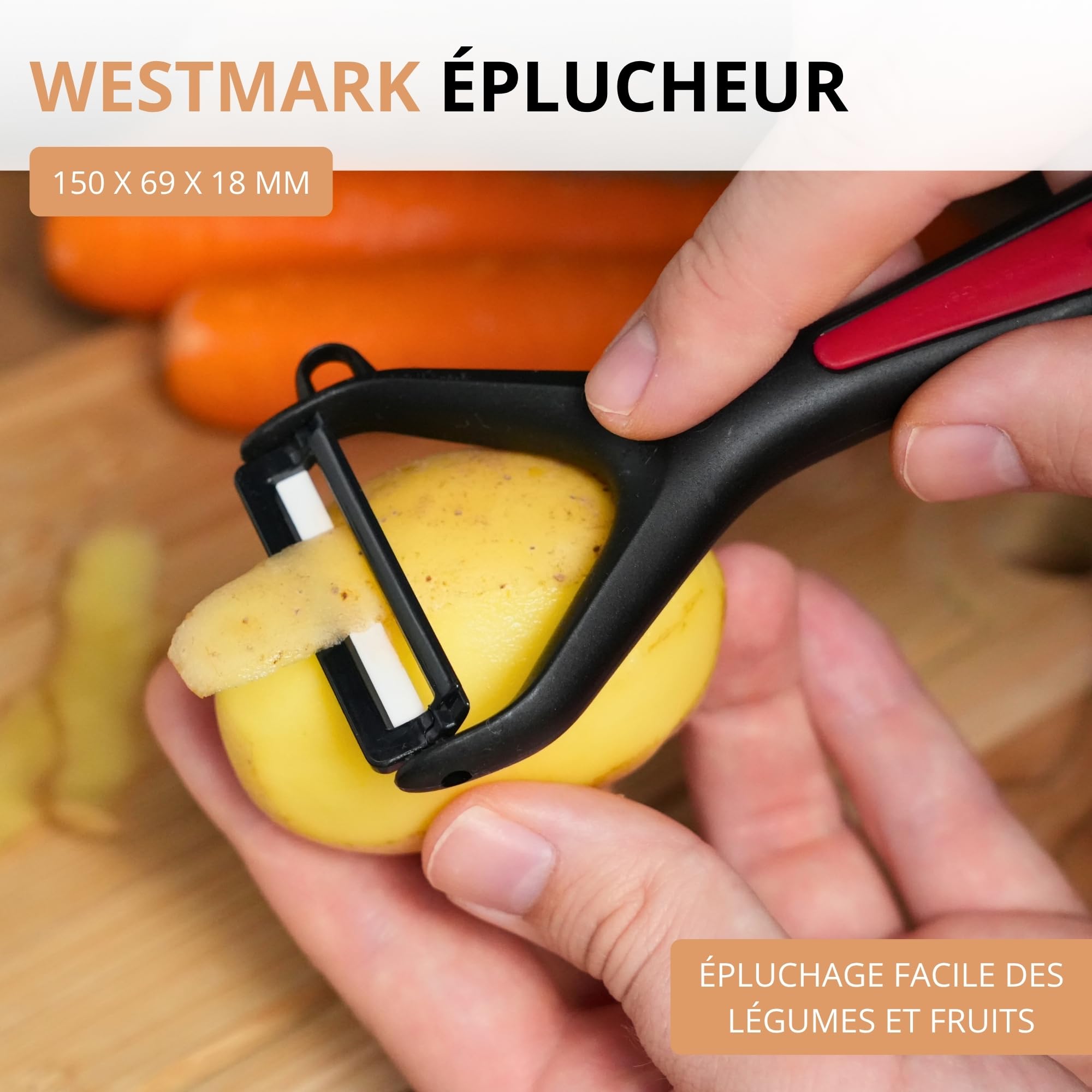 westmark-gallant-plucheur-l-gumes-et-asperges-lame-c-ramique-mobile-avec-emporte image 2