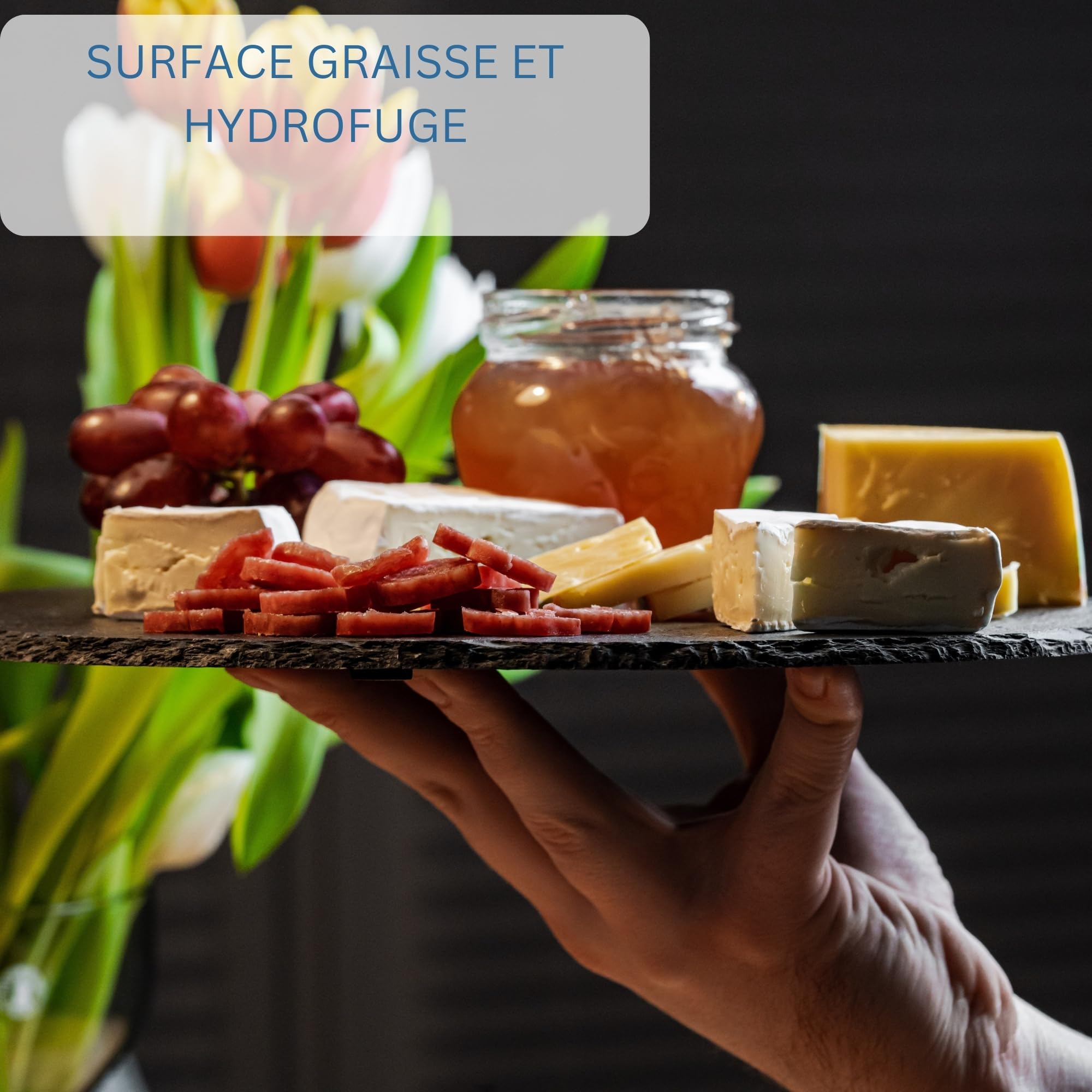 westmark-tapas-friends-set-de-8-planches-de-service-en-ardoise-naturelle-30-x-10 image 6