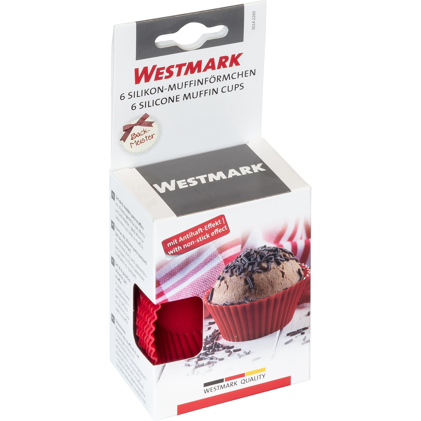 westmark-30142260-moules-muffin-en-silicone-rouges-7-x-7-x-3-cm-set-de-6 image 7