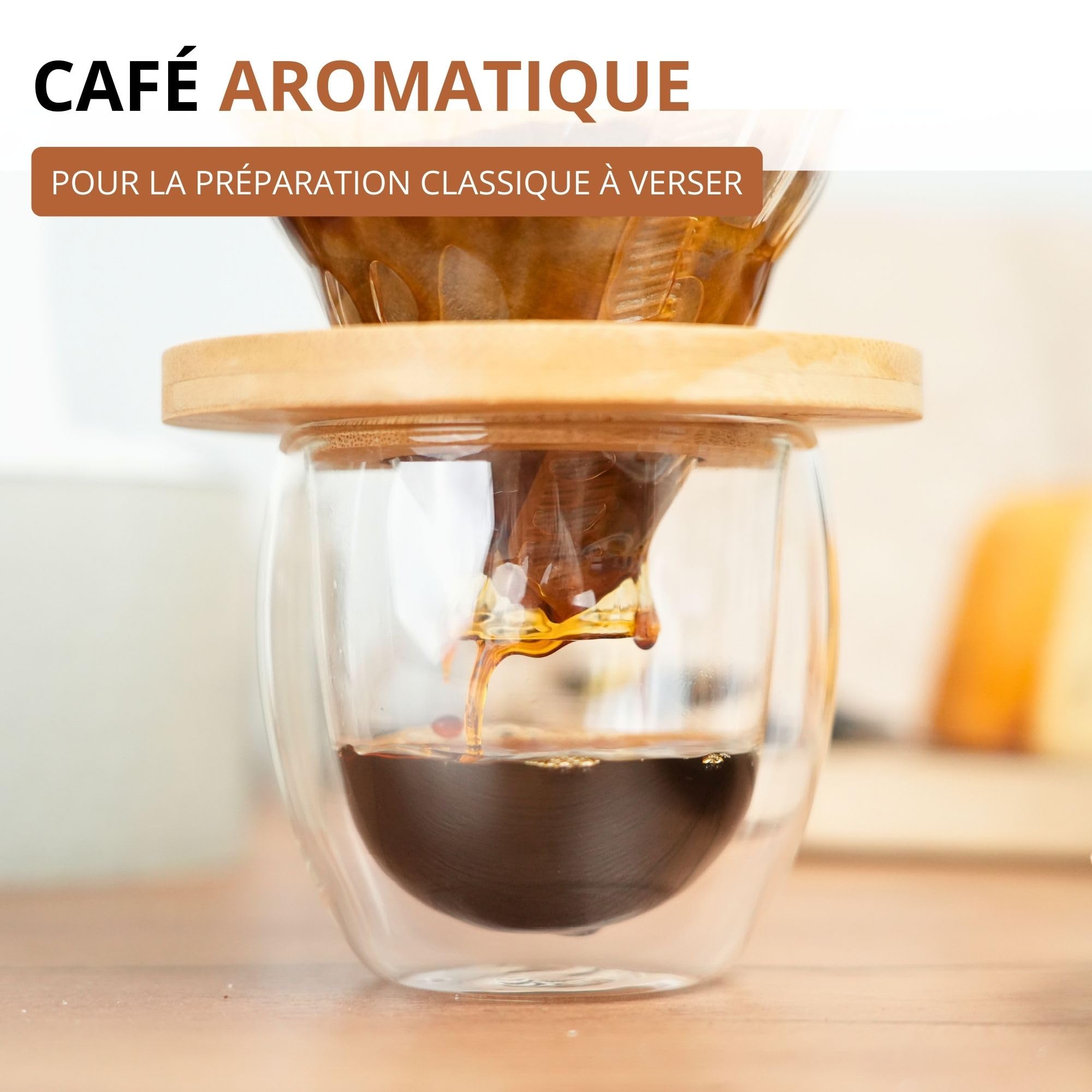westmark-filtre-caf-brasilia-en-verre-borosilicat-c-ne-pour-over-avec-anse-en-ba image 3