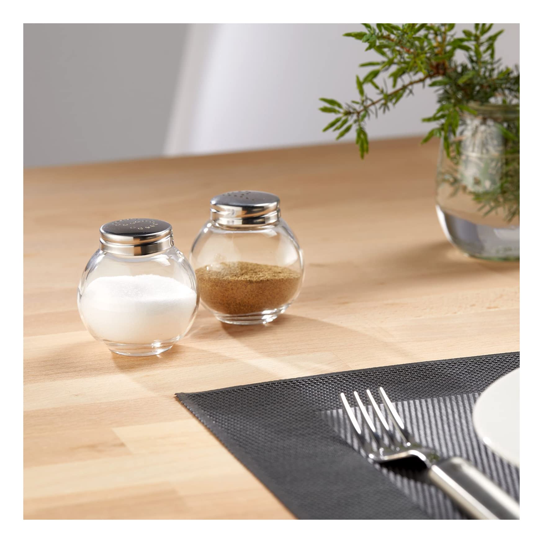 westmark-roma-654722e2-set-de-12-sali-res-en-verre-et-acier-inoxydable-50-ml-cha image 2