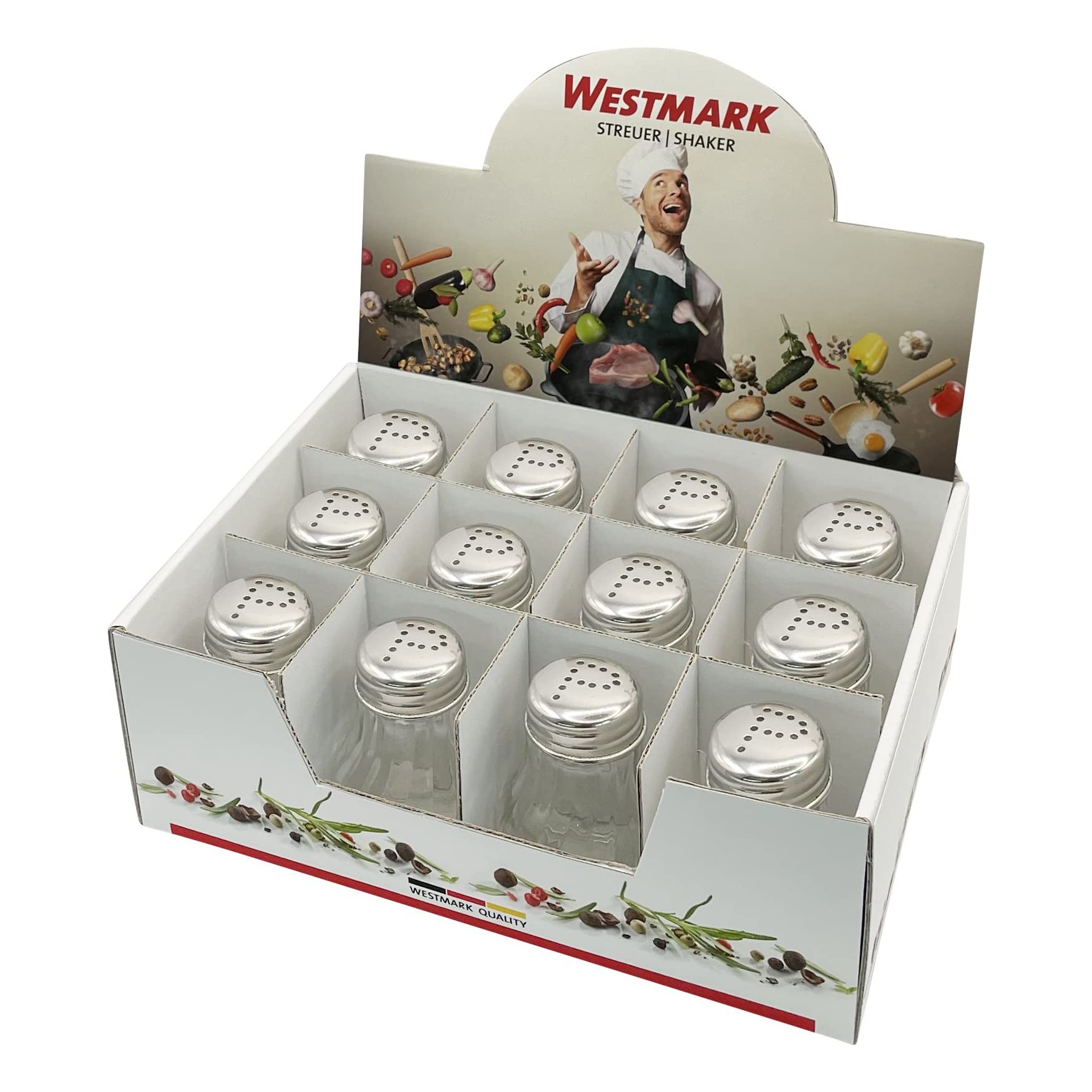 westmark-berlin-65382611-pr-sentoir-poivri-re-12-saupoudreuses-50-ml-acier-inoxy image 3