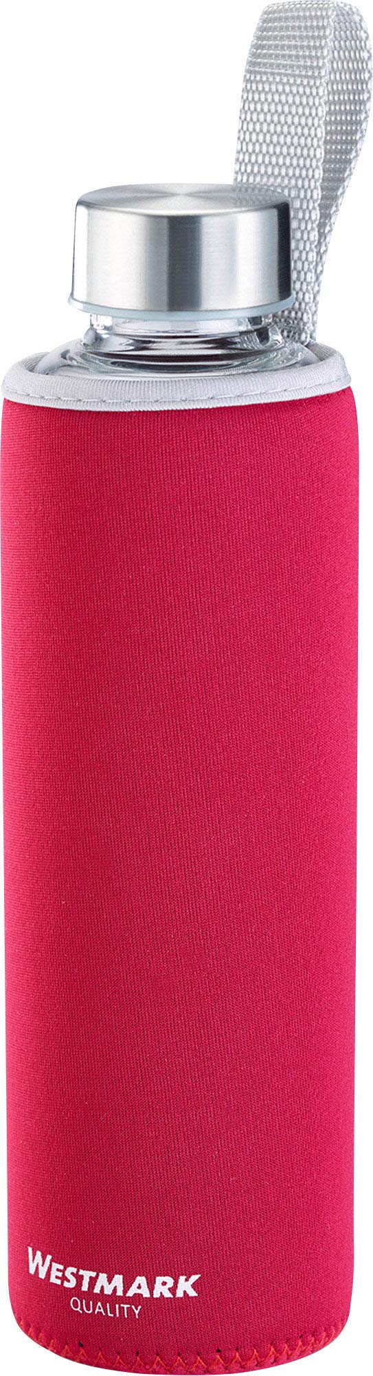 westmark-viva-5272226r-gourde-en-verre-550-ml-avec-protection-textile-sans-bpa-r image 1