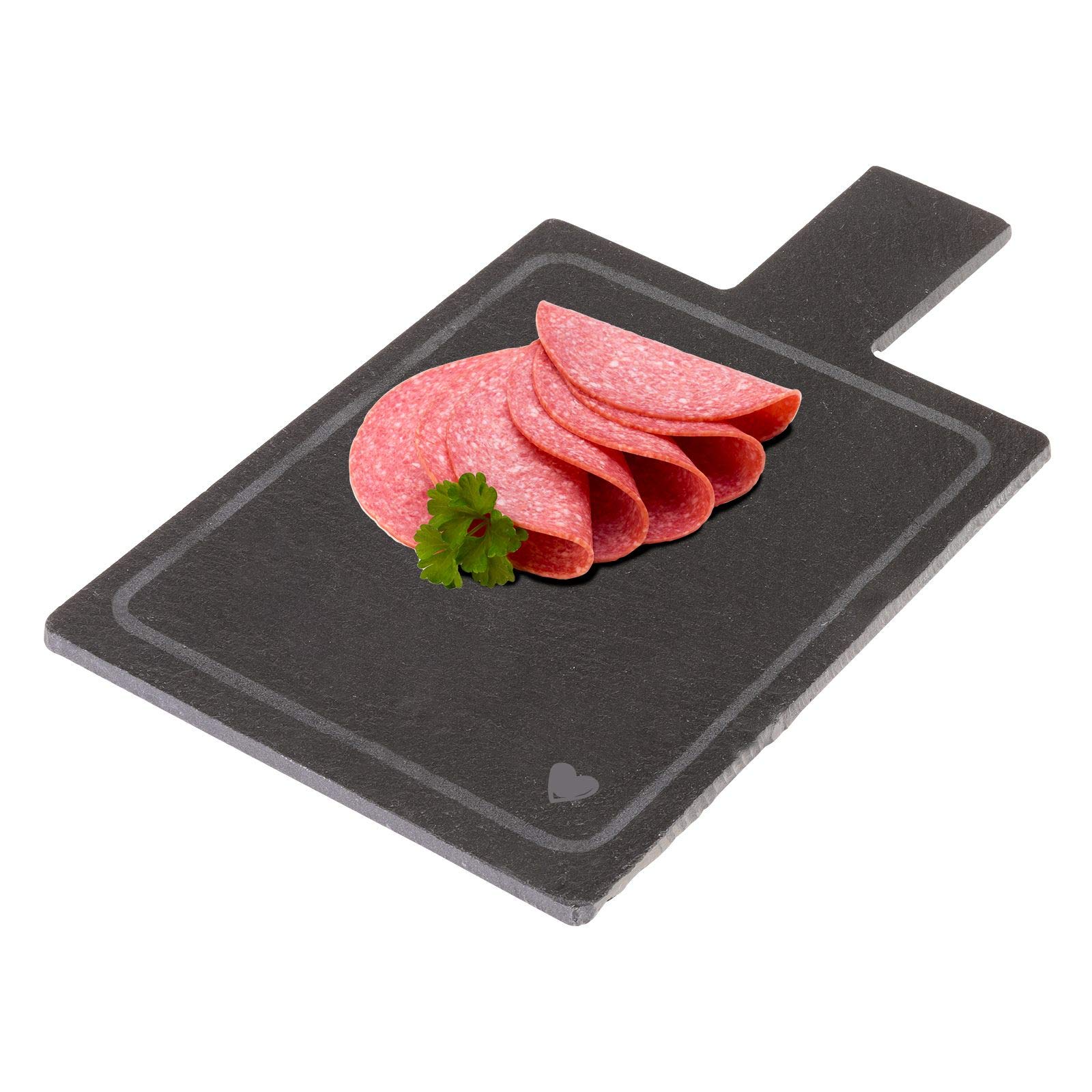 westmark-tapas-friends-lot-de-4-planches-de-service-en-ardoise-naturelle-avec-po image 3