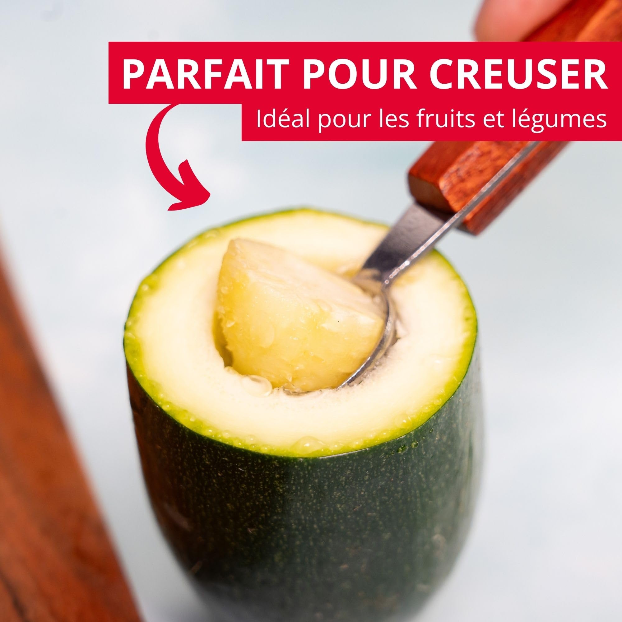 westmark-ball-carver-woody-double-face-cuill-re-parisienne-melon-2-en-1-en-acier image 3
