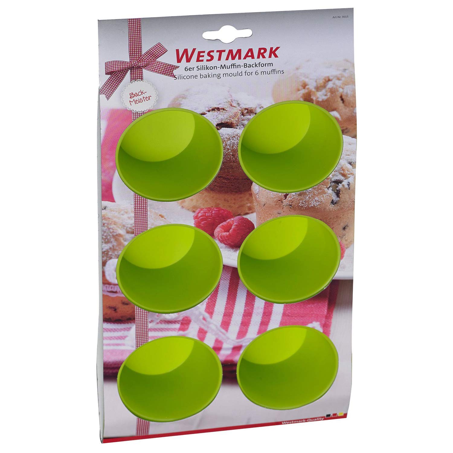 westmark-3015227g-moule-muffins-pour-6-muffins-en-silicone-vert-antiadh-sif-29-3 image 8