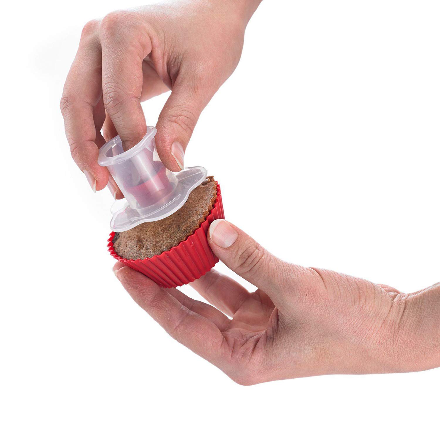 westmark-30132270-vidoir-cupcake-6-cm-plastique-blanc-rouge image 6