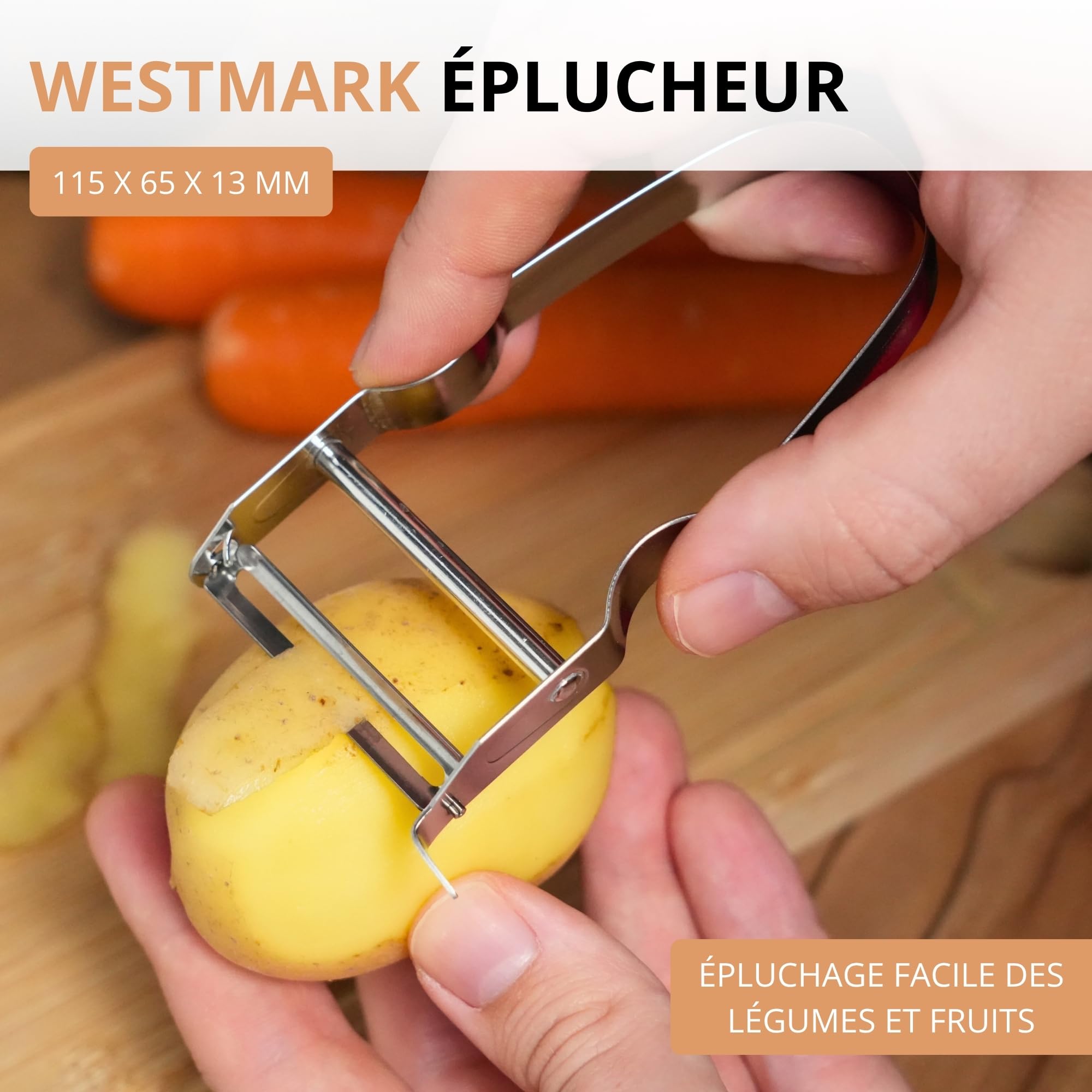 westmark-verdura-60913360-plucheur-de-l-gumes-et-asperges-en-u-acier-inoxydable- image 2