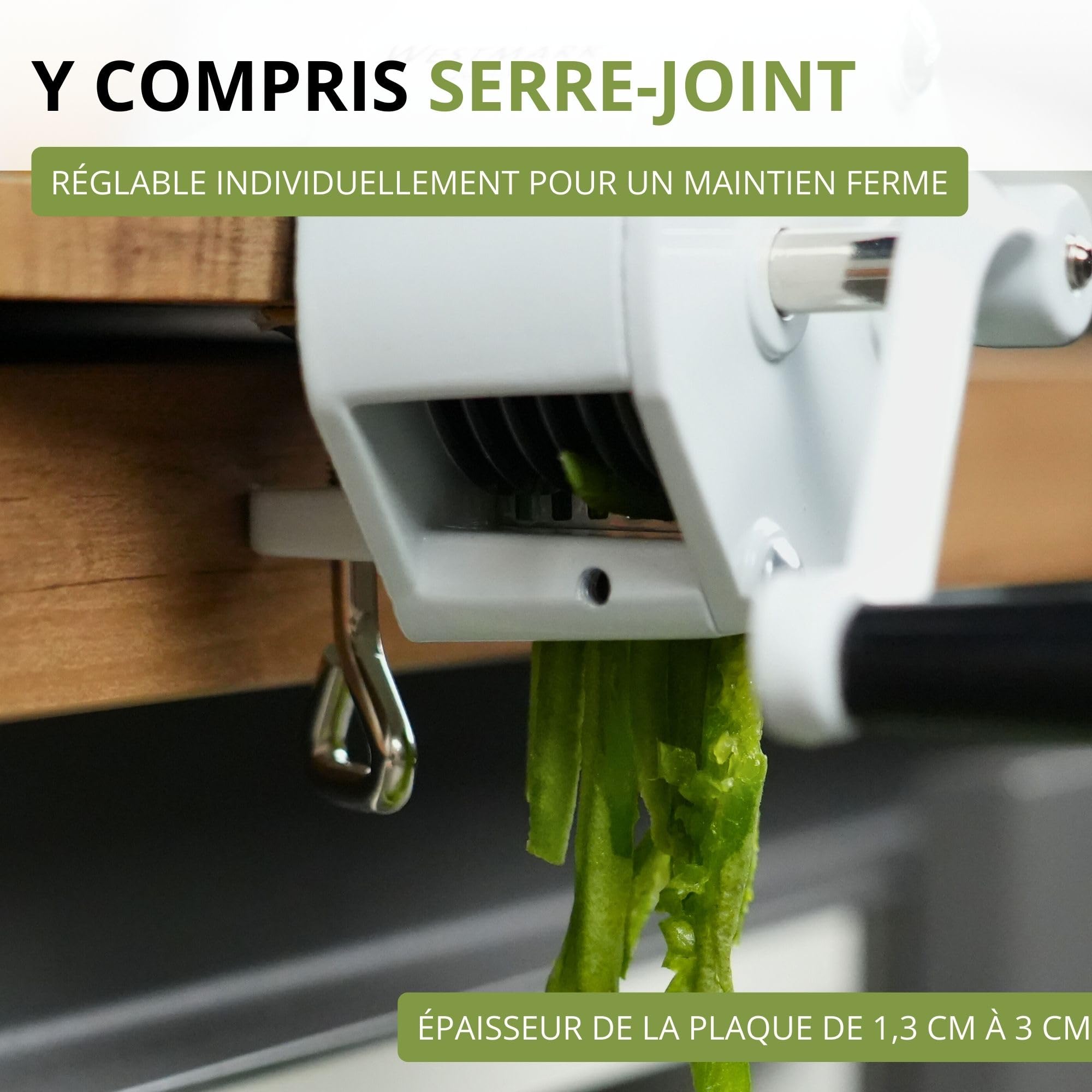 westmark-11862260-coupe-haricots-dans-la-longueur-avec-serre-joint-pour-table-la image 3