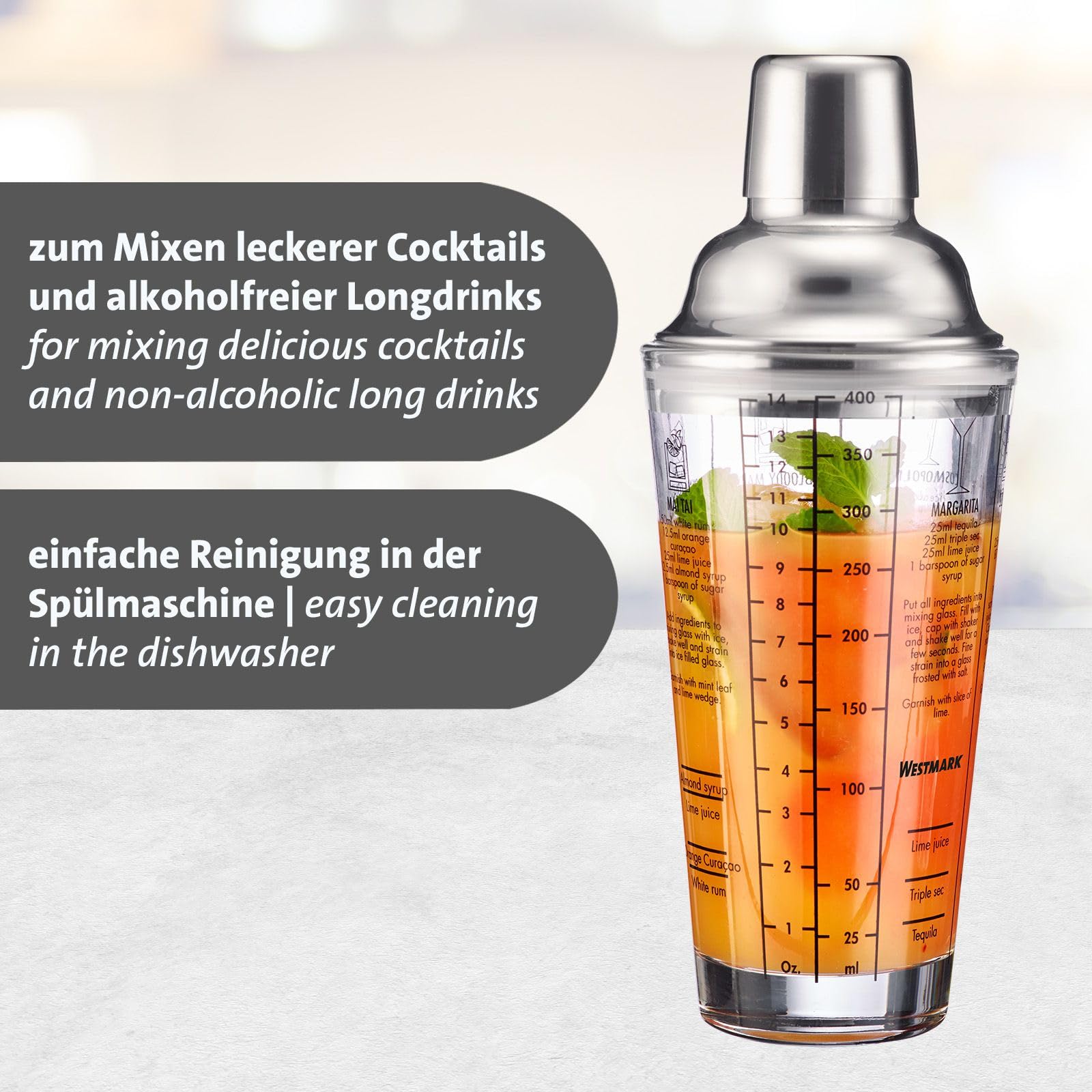 westmark-sam-shaker-cocktail-avec-chelle-et-passoire-int-gr-e-acier-inoxydable-1 image 5