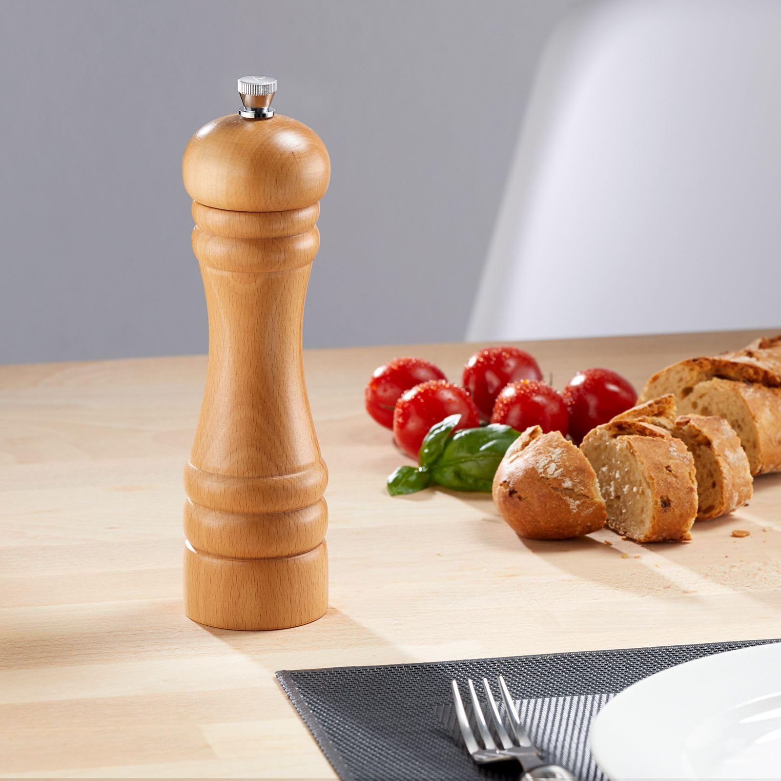 westmark-classic-moulin-sel-et-poivre-18-cm-en-bois-naturel-broyeur-en-c-ramique image 5