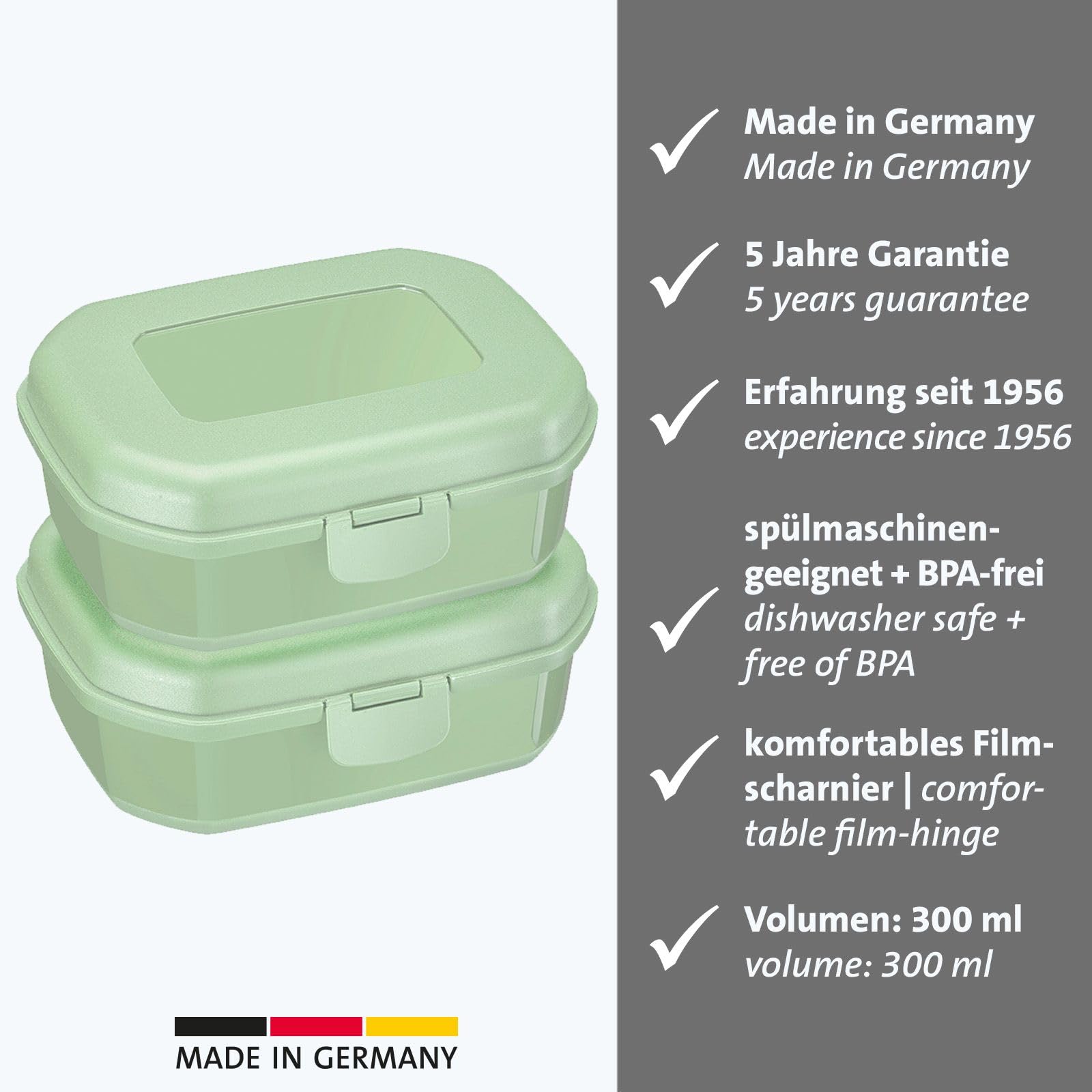 westmark-maxi-235222em-lot-de-2-bo-tes-snack-en-plastique-avec-fermeture-clic-ha image 2