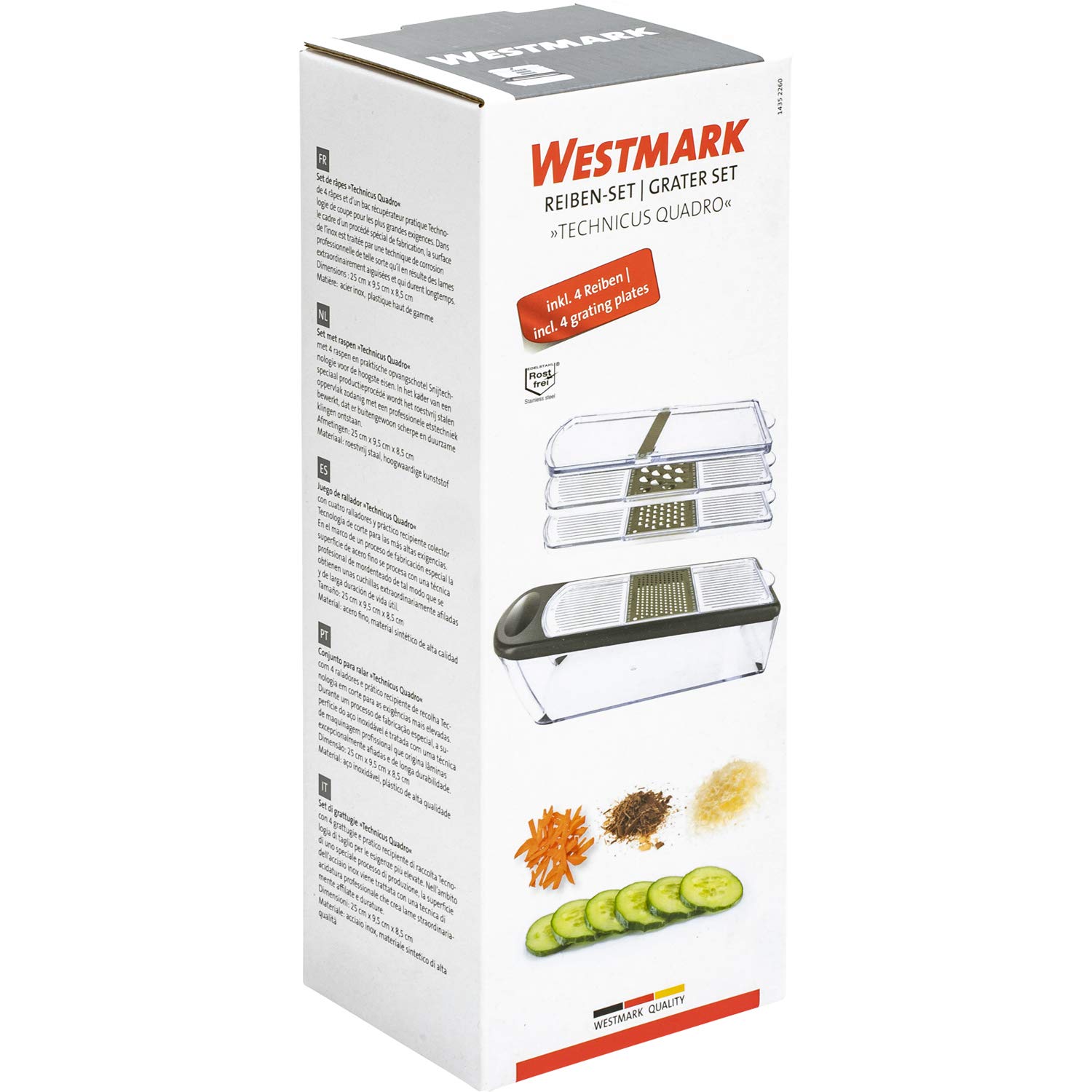 westmark-technicus-quadro-14352260-set-de-r-pes-et-trancheurs-4-inserts-de-coupe image 8