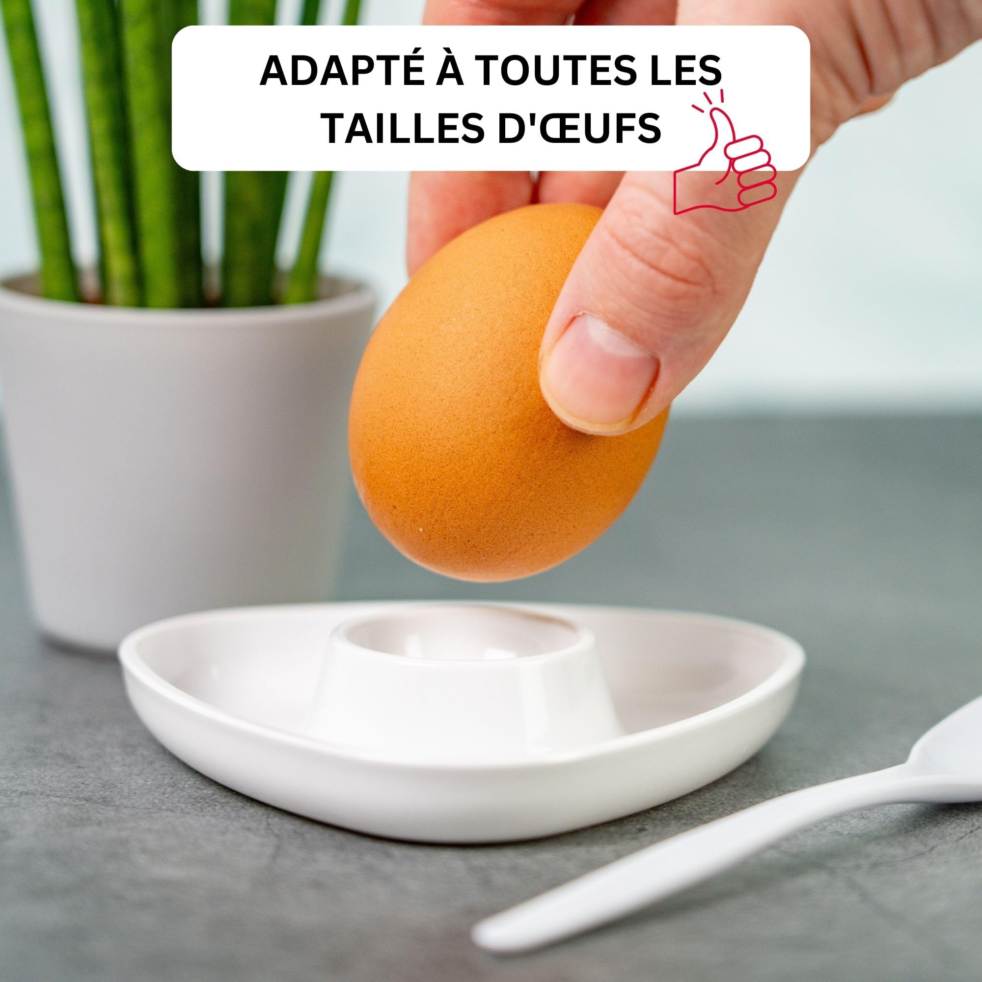 westmark-20702241-coquetiers-triangulaires-empilables-lot-de-6-plastique-ps-blan image 3