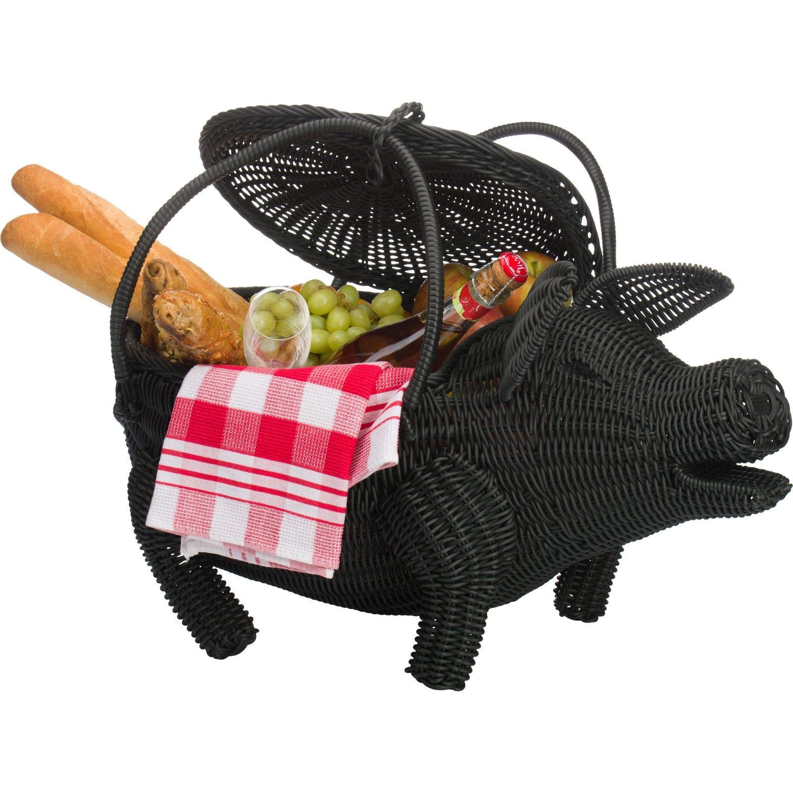 westmark-saleen-02018119101-panier-de-pique-nique-en-forme-de-cochon-poign-es-co image 1