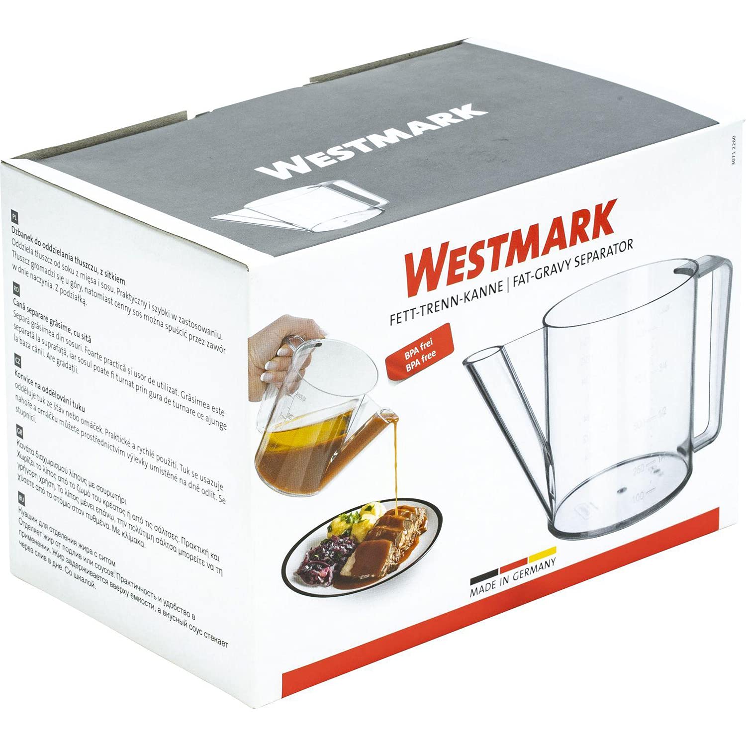 westmark-30712260-s-parateur-de-graisse-1-litre-en-plastique-sans-bpa-transparen image 7