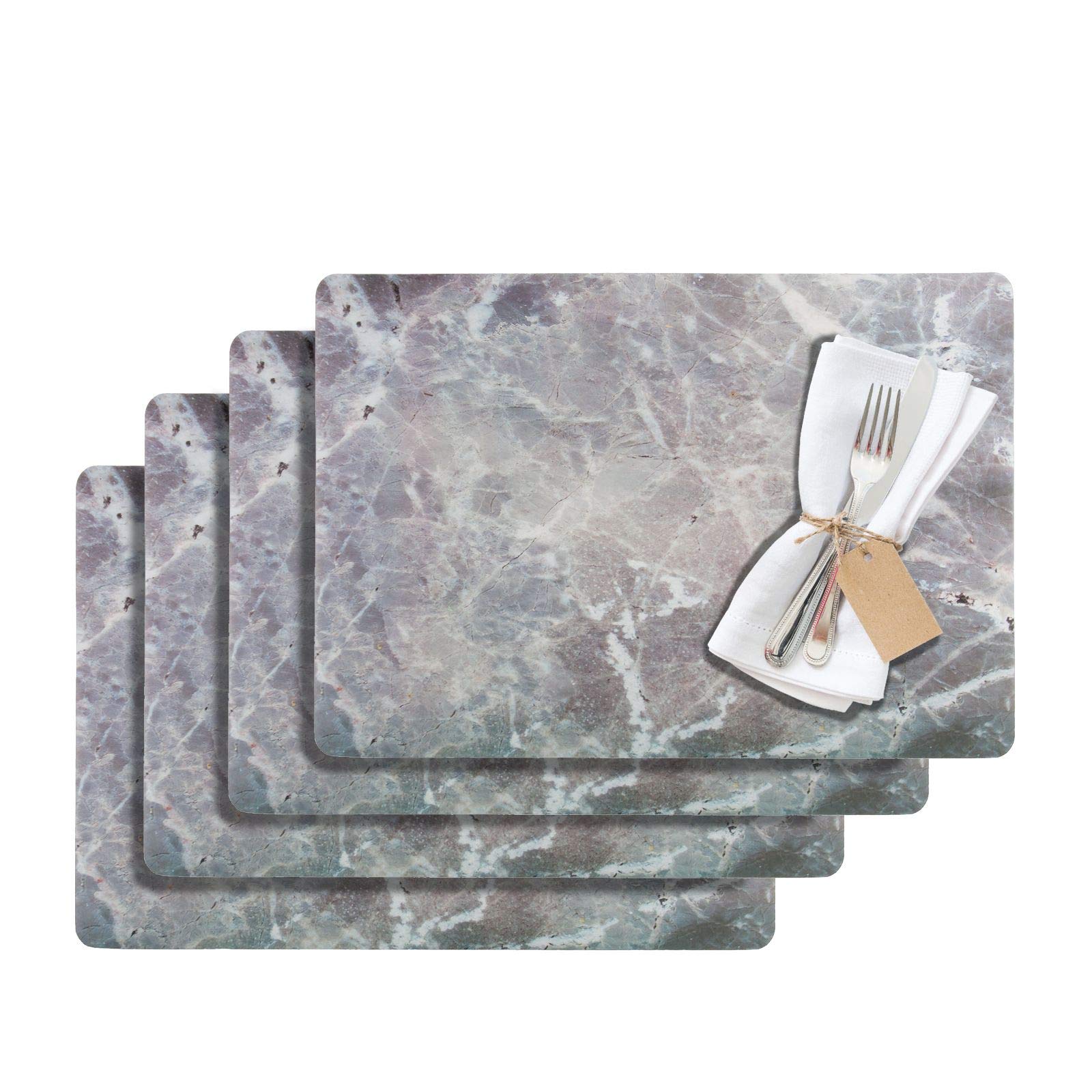 westmark-4-sets-de-table-edition-saleen-marmor-43-5-x-30-cm-pet-aspect-marbre-gr image 1